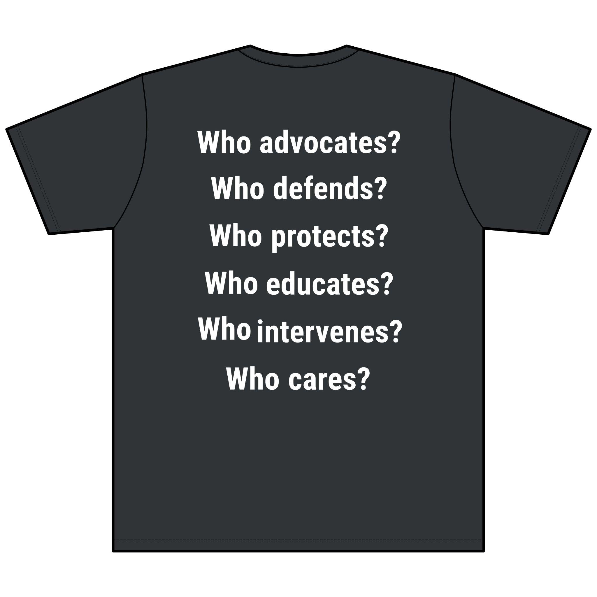 Unisex Lightweight fabric Jersey Short Sleeve V-Neck Tee - Save Lives Be A Nurse (front) - Who Advocates? Who Defends? (back) - 100% cotton fabric - SLA-V-BC3005