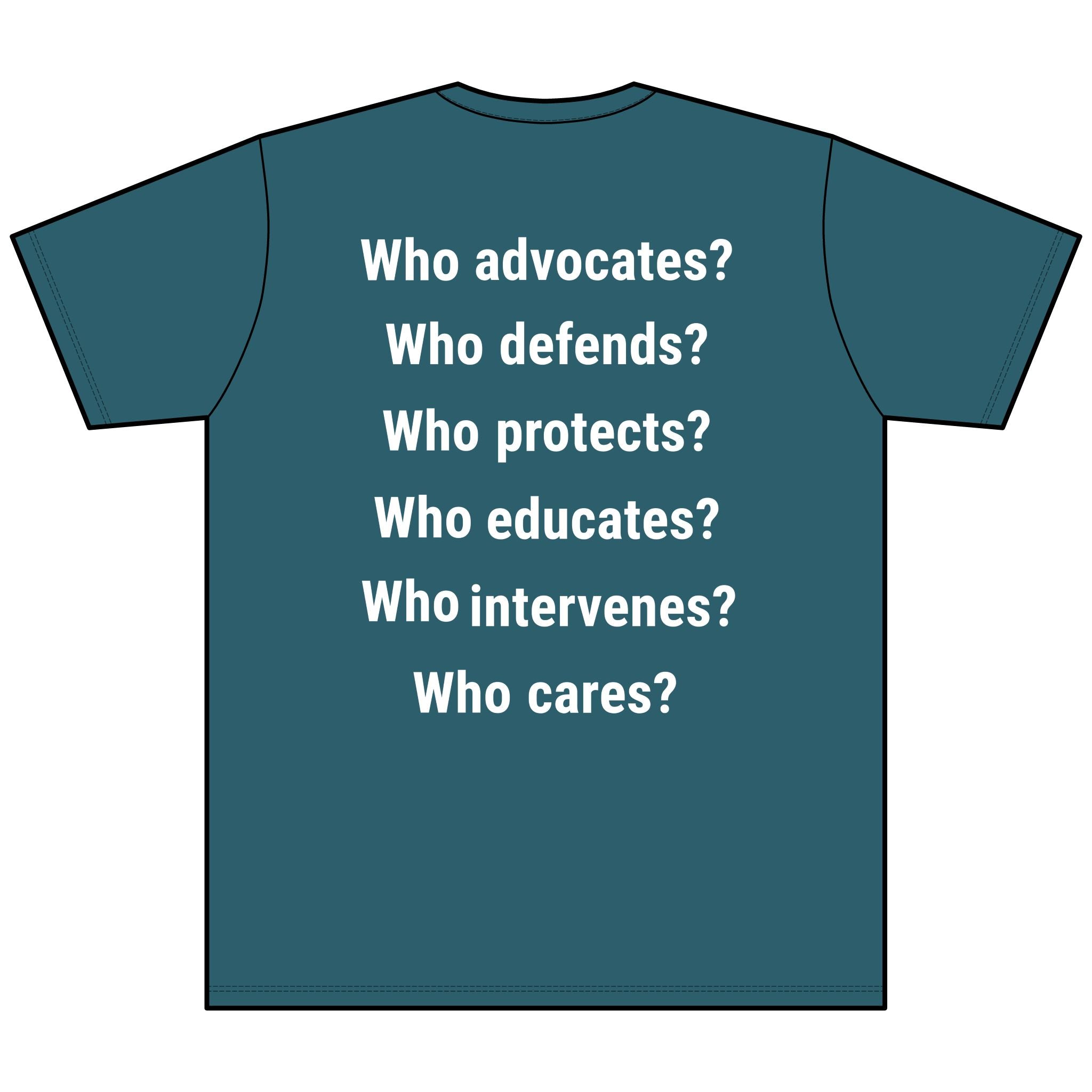 Unisex Lightweight fabric Jersey Short Sleeve V-Neck Tee - Save Lives Be A Nurse (front) - Who Advocates? Who Defends? (back) - 100% cotton fabric - SLA-V-BC3005