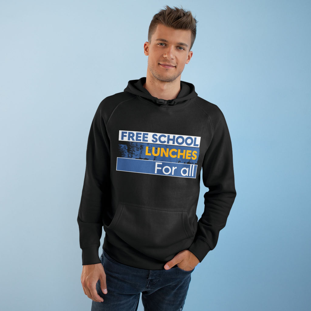 Unisex Mid-weight Hoodie - Free School Lunches For All (front) - Nurses Against The Rich Starving The Poor (back) - 80% cotton, 20% Polyester - NAH-H-AC5101