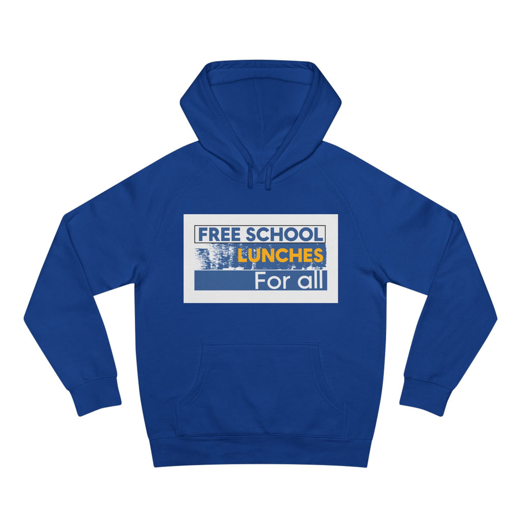 Unisex Mid-weight Hoodie - Free School Lunches For All (front) - Nurses Against The Rich Starving The Poor (back) - 80% cotton, 20% Polyester - NAH-H-AC5101