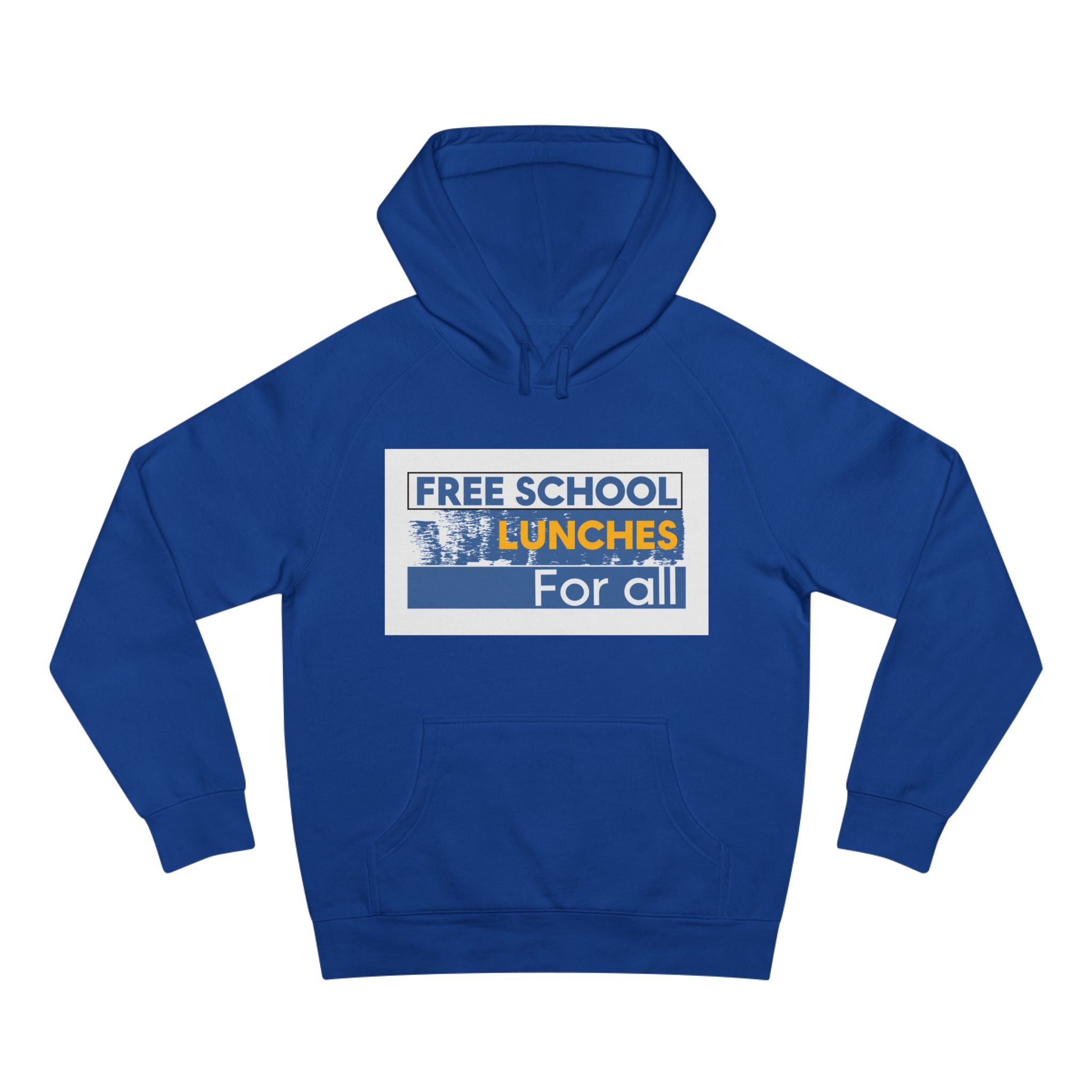 Unisex Mid-weight Hoodie - Free School Lunches For All (front) - Nurses Against The Rich Starving The Poor (back) - 80% cotton, 20% Polyester - NAH-H-AC5101