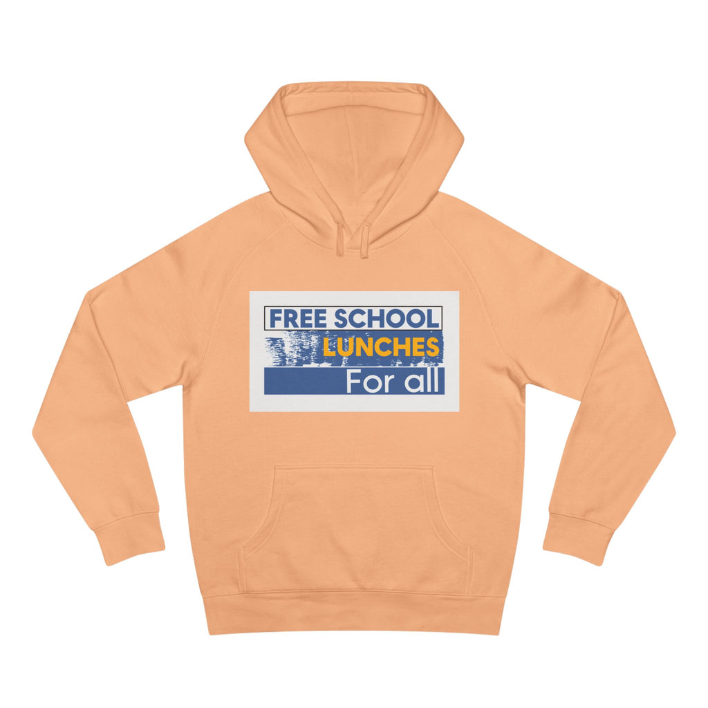 Unisex Mid-weight Hoodie - Free School Lunches For All (front) - Nurses Against The Rich Starving The Poor (back) - 80% cotton, 20% Polyester - NAH-H-AC5101