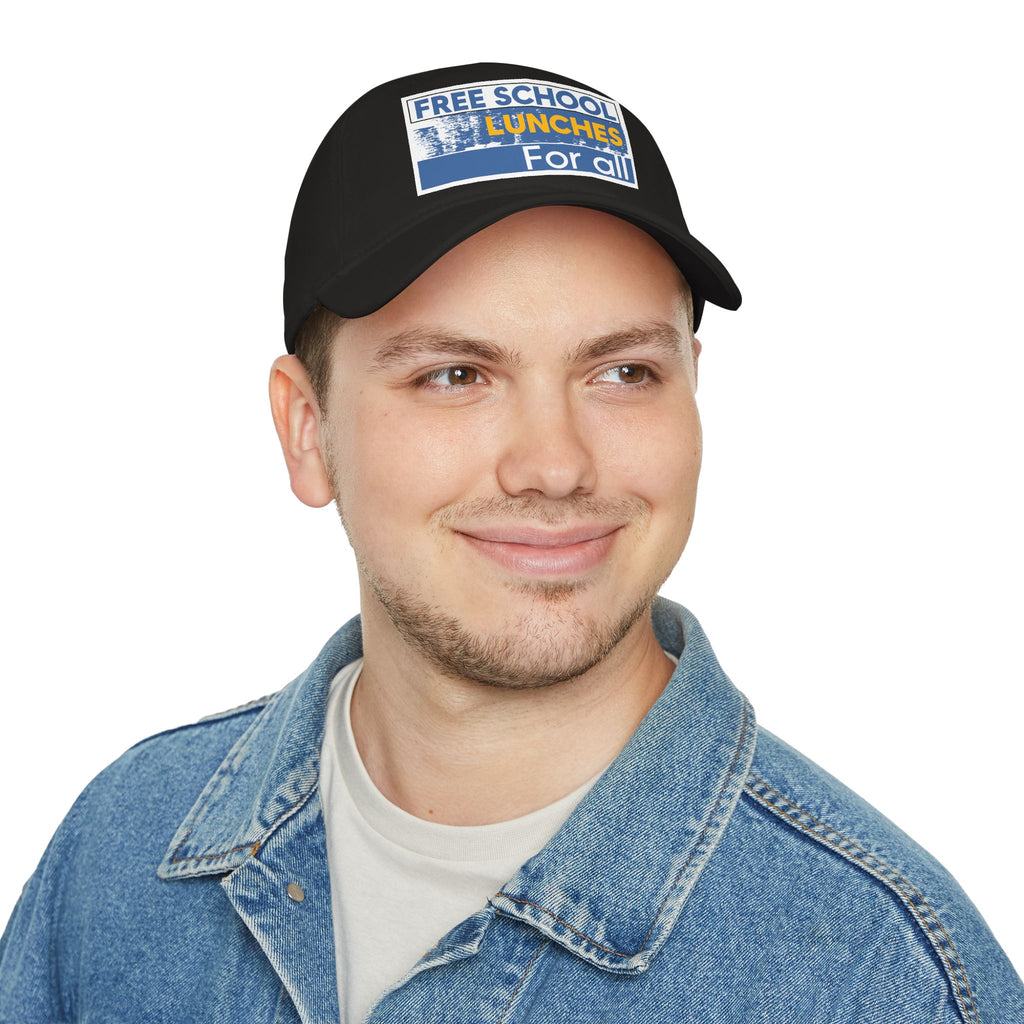 Unisex Baseball Cap - Free School Lunches For All (front) - 100% Cotton Twill - NAH-B-18-253