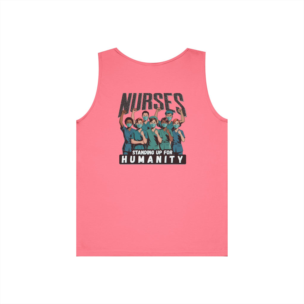 Unisex Medium fabric Cotton Tank Top - Nurses For Healing The Nation (front) - Nurses Standing Up For Humanity (back) - 100% cotton - NFH-K-G5200