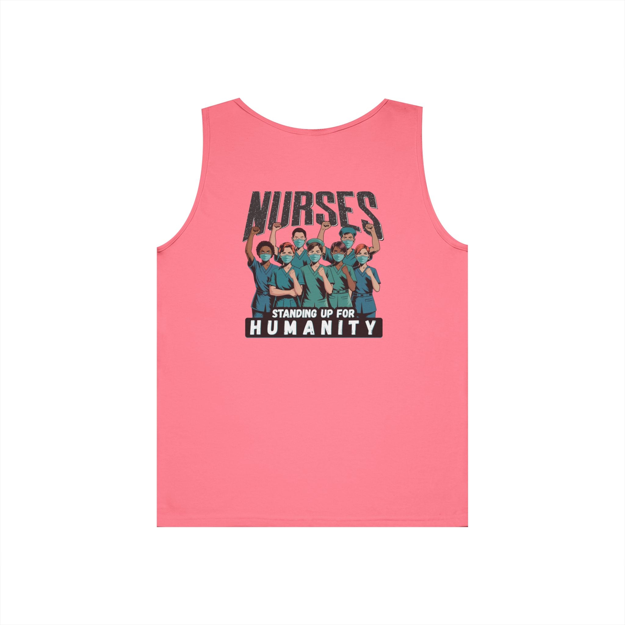 Unisex Medium fabric Cotton Tank Top - Nurses For Healing The Nation (front) - Nurses Standing Up For Humanity (back) - 100% cotton - NFH-K-G5200