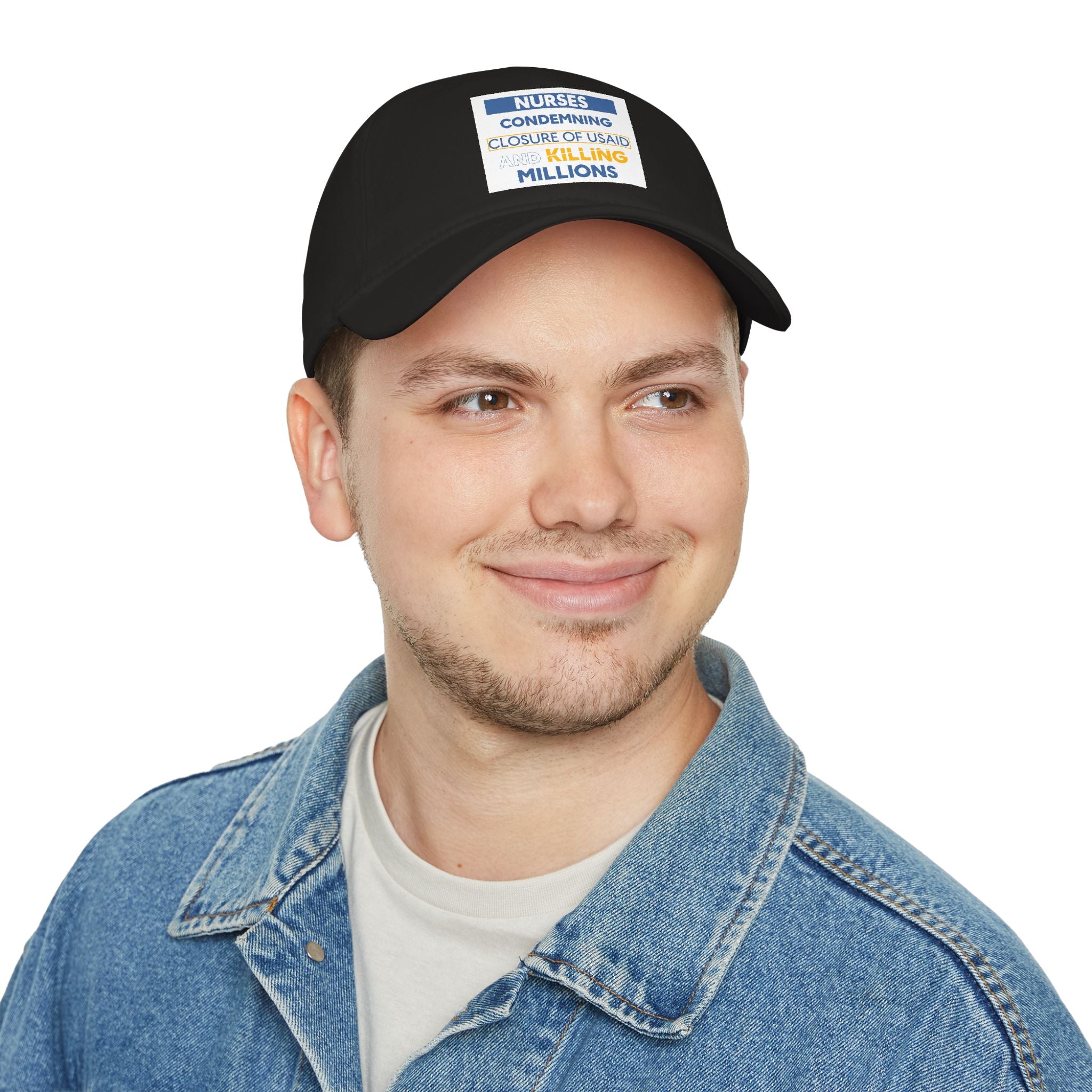 Unisex Baseball Cap - Nurses Condemning Closure of USAID (front) - 100% Cotton Twill - NFG-B-18-253