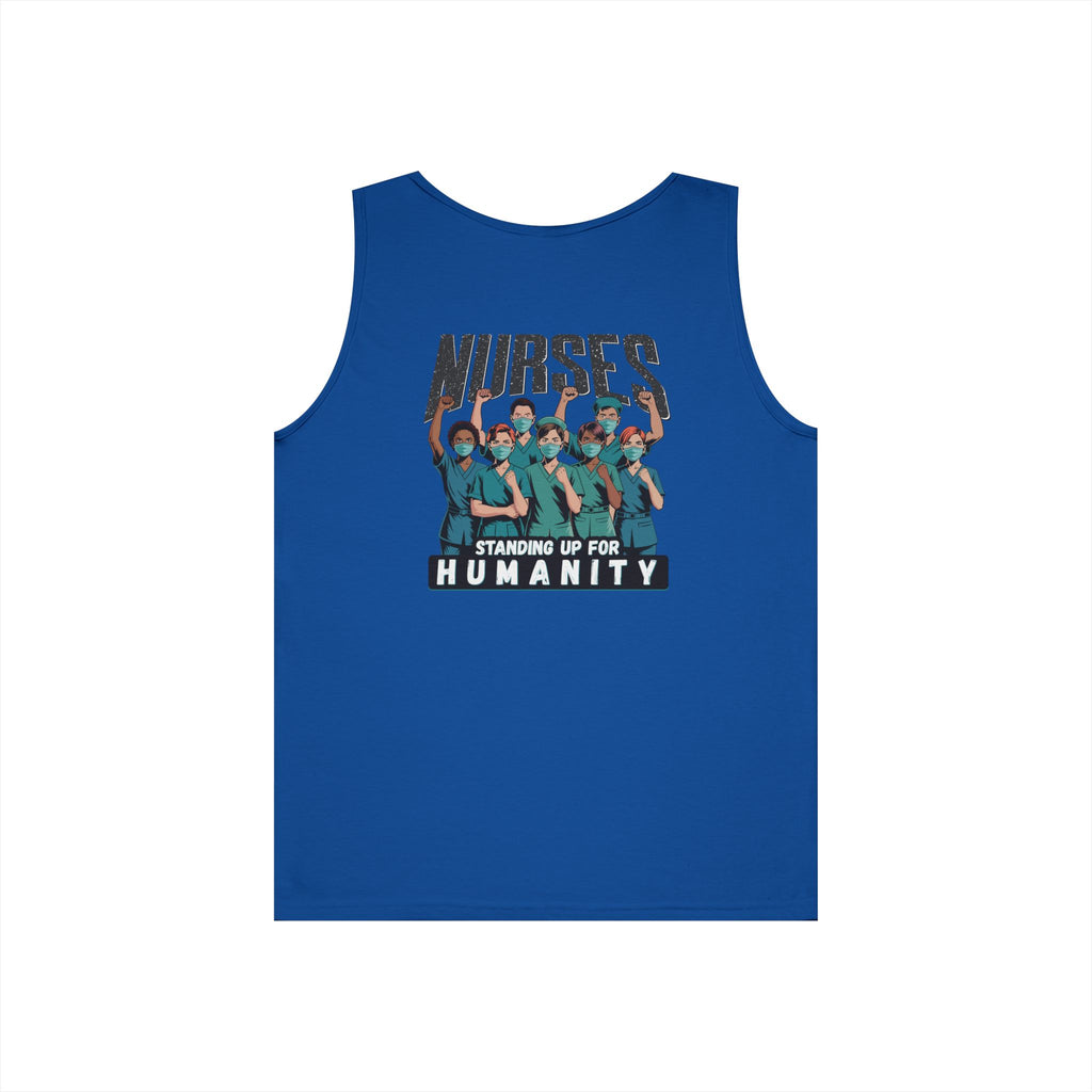 Unisex Medium fabric Cotton Tank Top - Nurses For Healing The Nation (front) - Nurses Standing Up For Humanity (back) - 100% cotton - NFH-K-G5200
