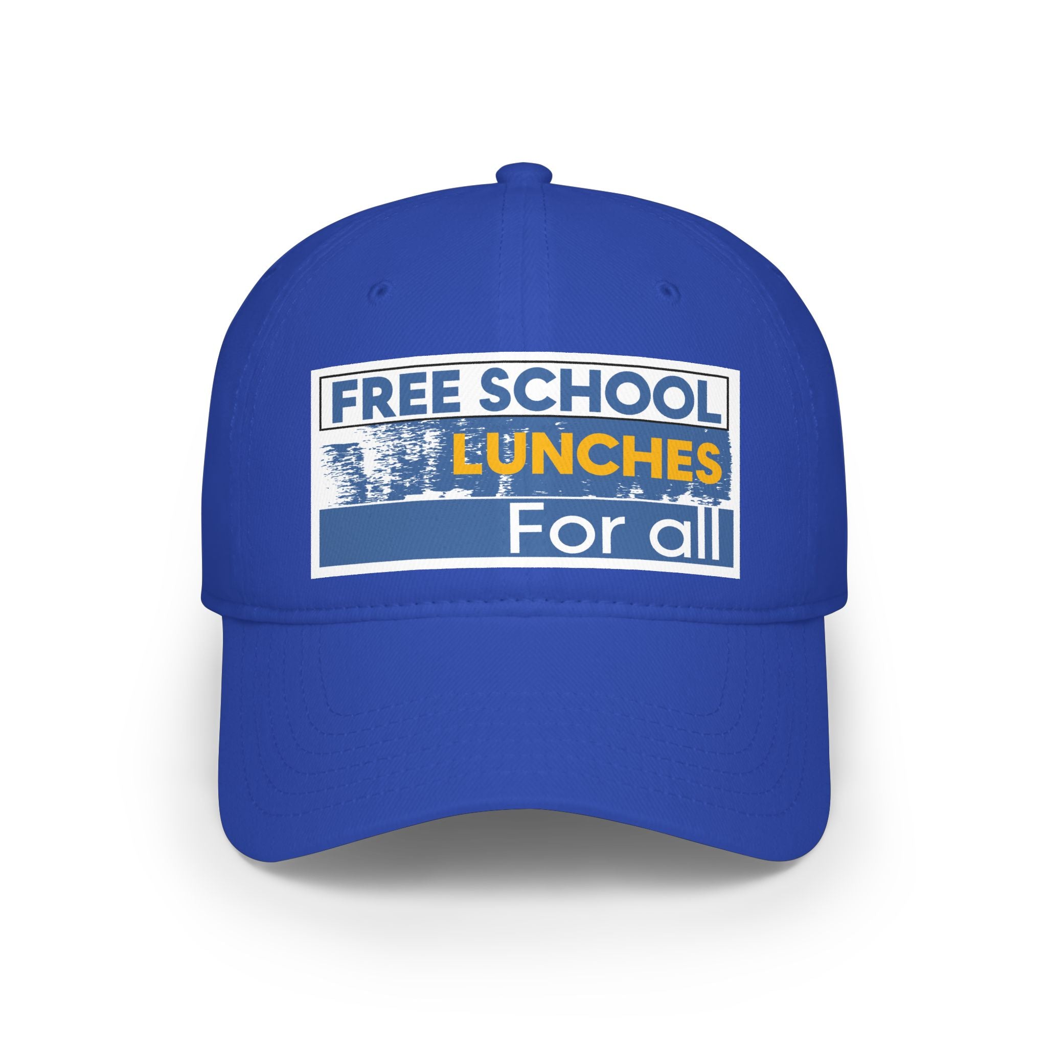 Unisex Baseball Cap - Free School Lunches For All (front) - 100% Cotton Twill - NAH-B-18-253