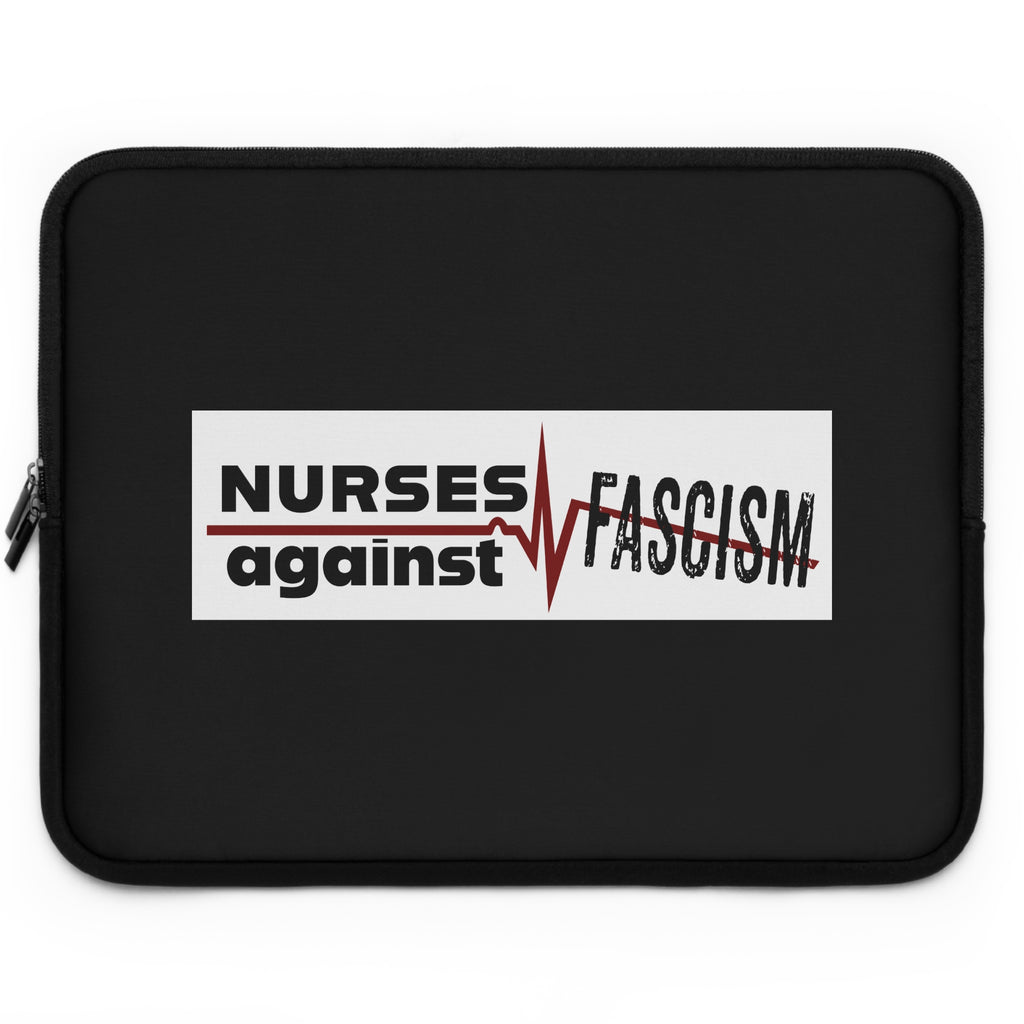 Laptop Sleeve - Nurses Against Fascism (front) - Smooth neoprene - NAF-LS-01