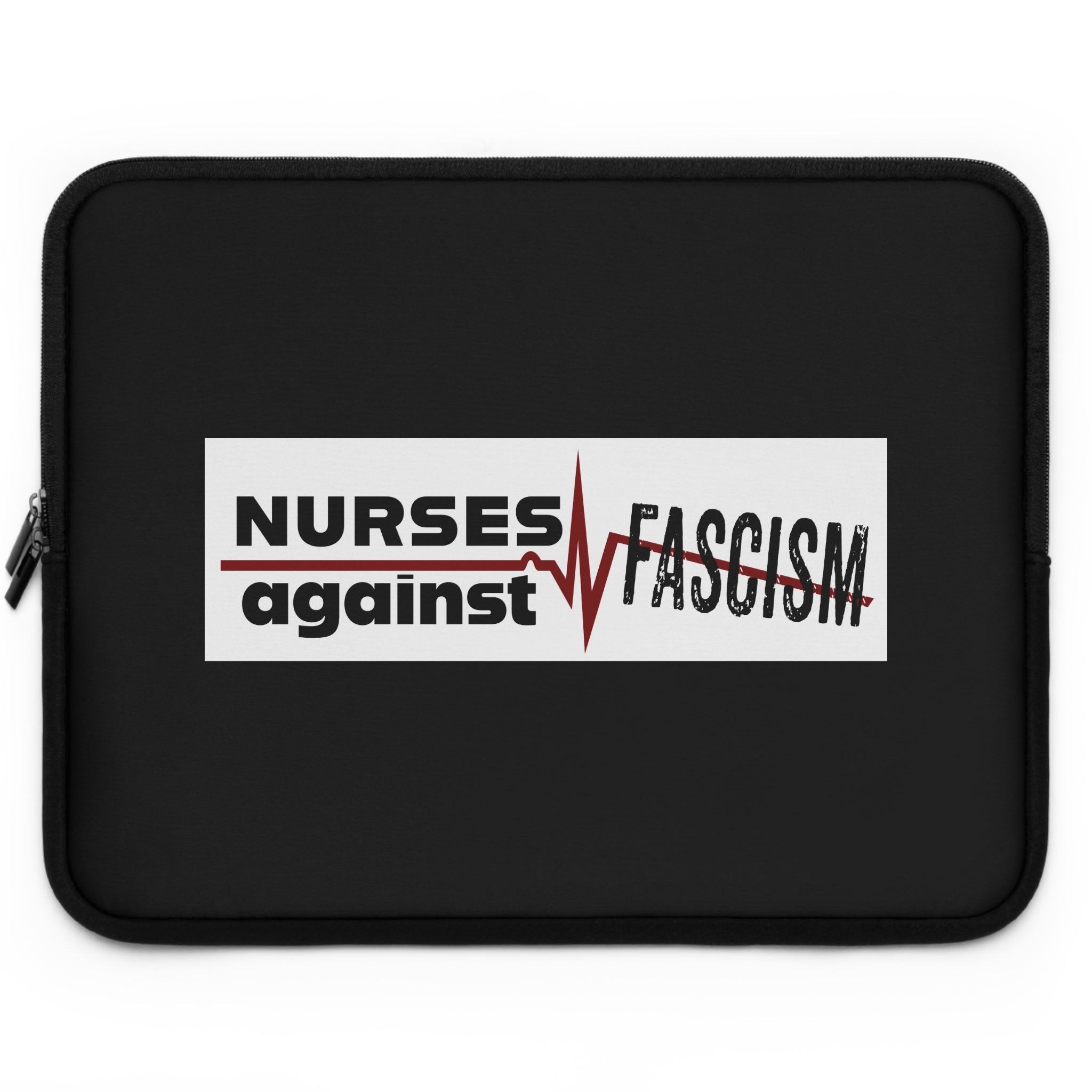 Laptop Sleeve - Nurses Against Fascism (front) - Smooth neoprene - NAF-LS-01