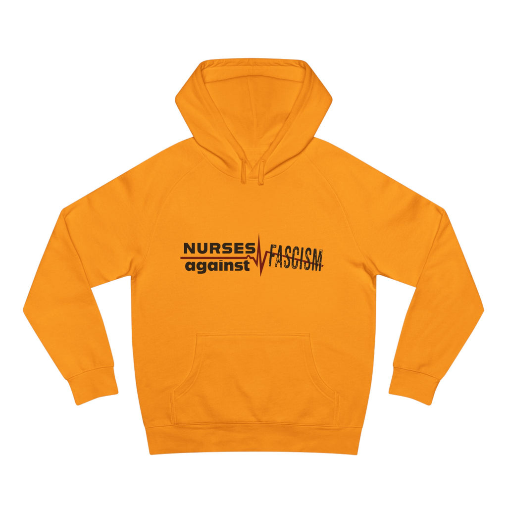 Unisex Mid-weight Hoodie - Nurses Against Fascism (front) - Nurses Against Cruelty (back) - 80% cotton, 20% polyester - NAF-H-AC5101