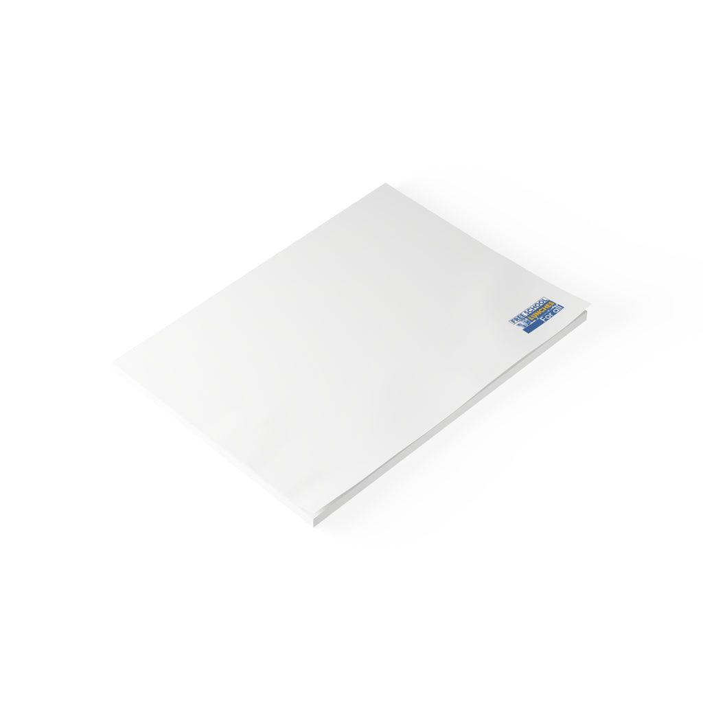 Post-it® Note Pads - Free School Lunches For All (front) - 75.2 gsm white uncoated paper - NAH-NP-3M