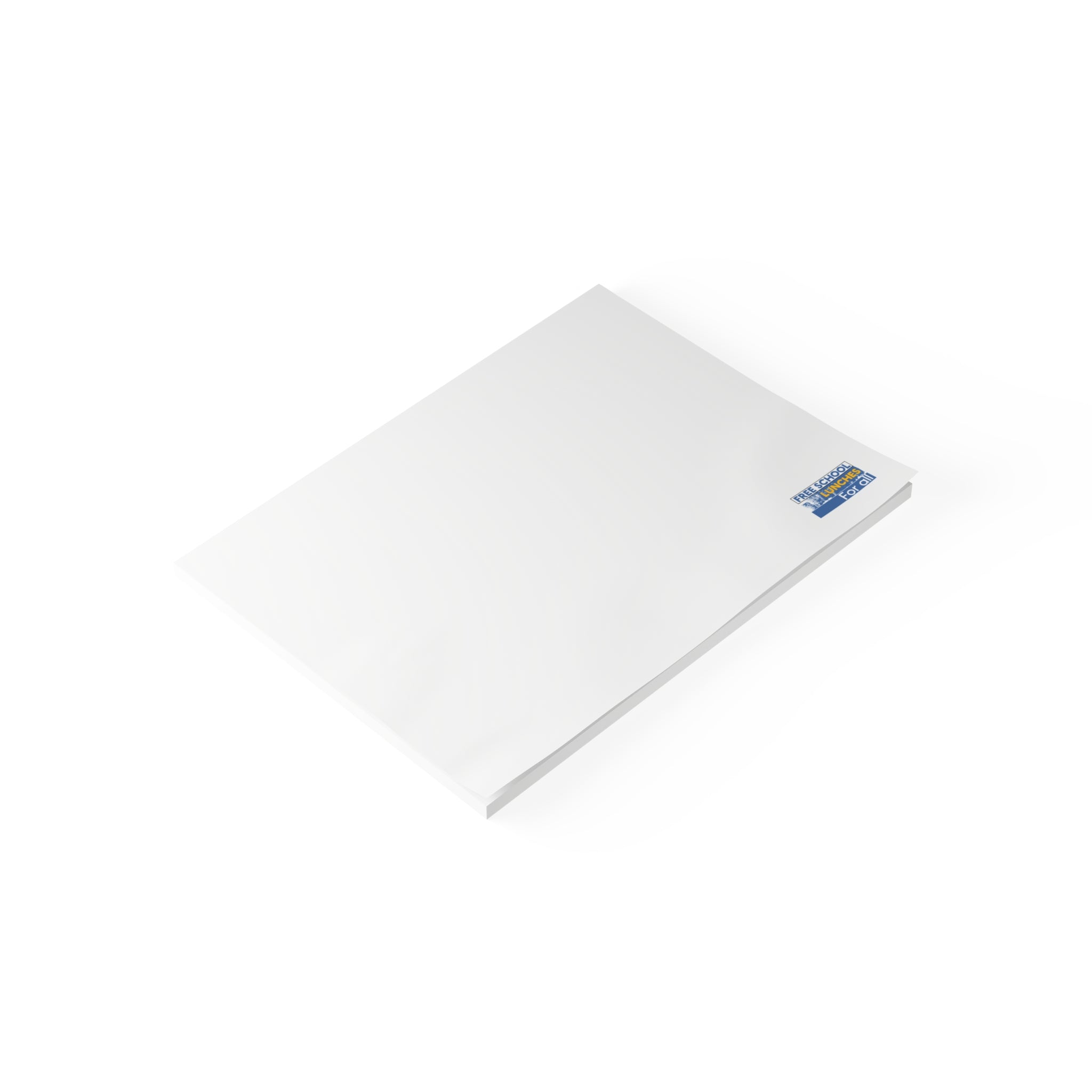 Post-it® Note Pads - Free School Lunches For All (front) - 75.2 gsm white uncoated paper - NAH-NP-3M
