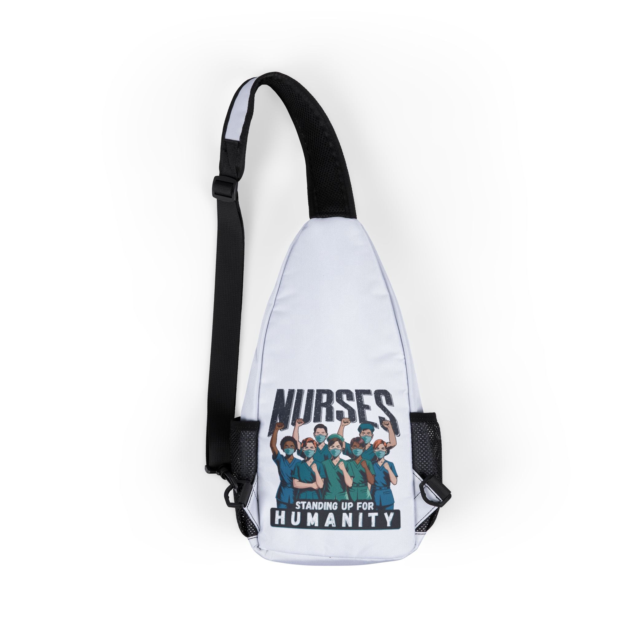 Unisex Chest Bag - Nurses For Healing The Nation (front) - Nurses Standing Up For Humanity (back) - 100% nylon - NFH-CB-1719