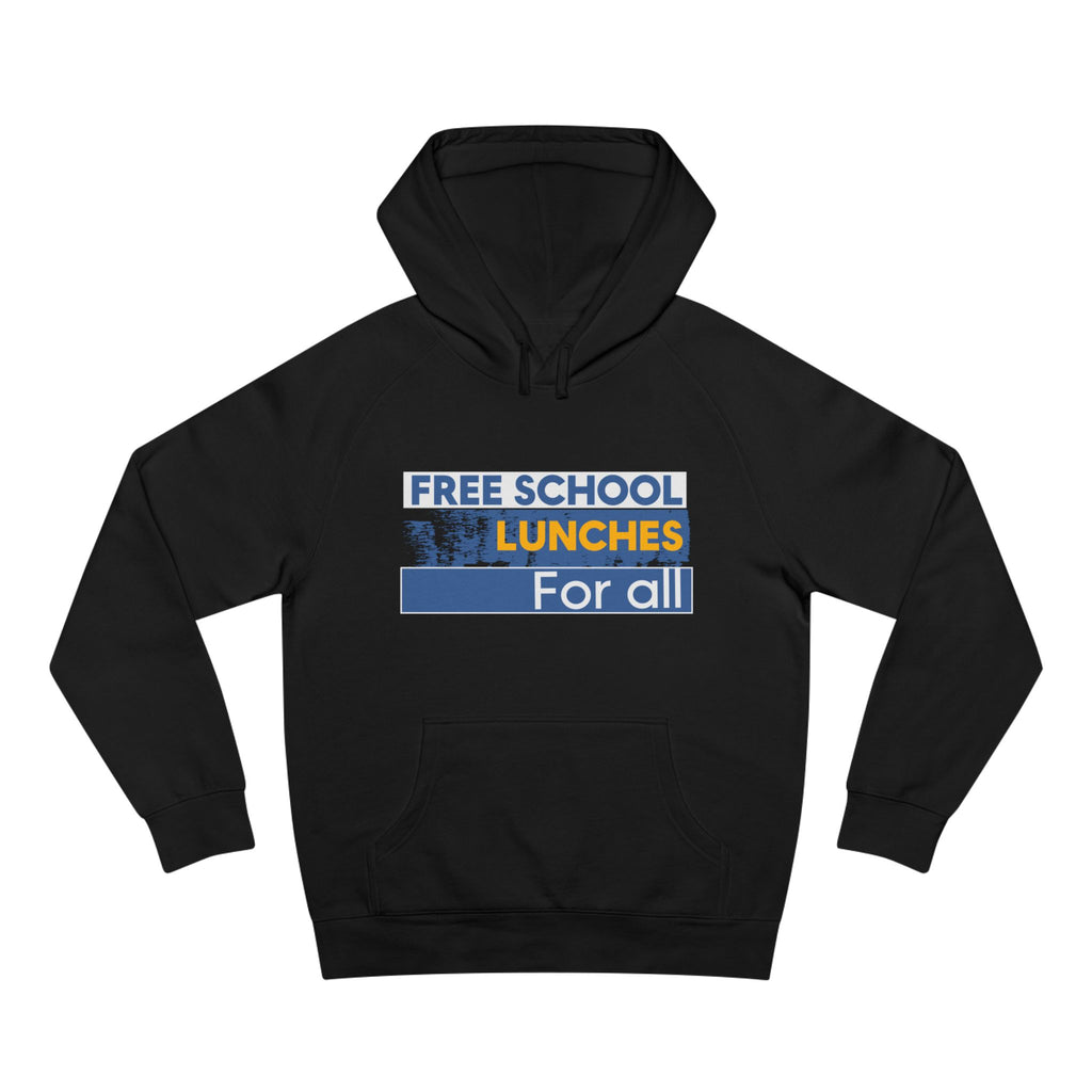 Unisex Mid-weight Hoodie - Free School Lunches For All (front) - Nurses Against The Rich Starving The Poor (back) - 80% cotton, 20% Polyester - NAH-H-AC5101