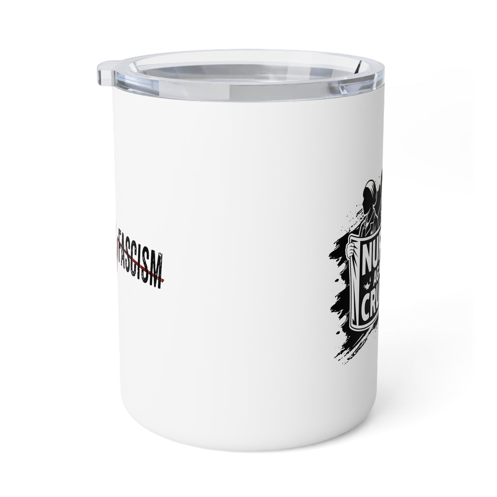 Unisex Insulated Coffee Mug - Nurses Against Fascism (right) - Nurses Against Cruelty (left) - 10oz (0.3l) - NAF-CM-INSULATED