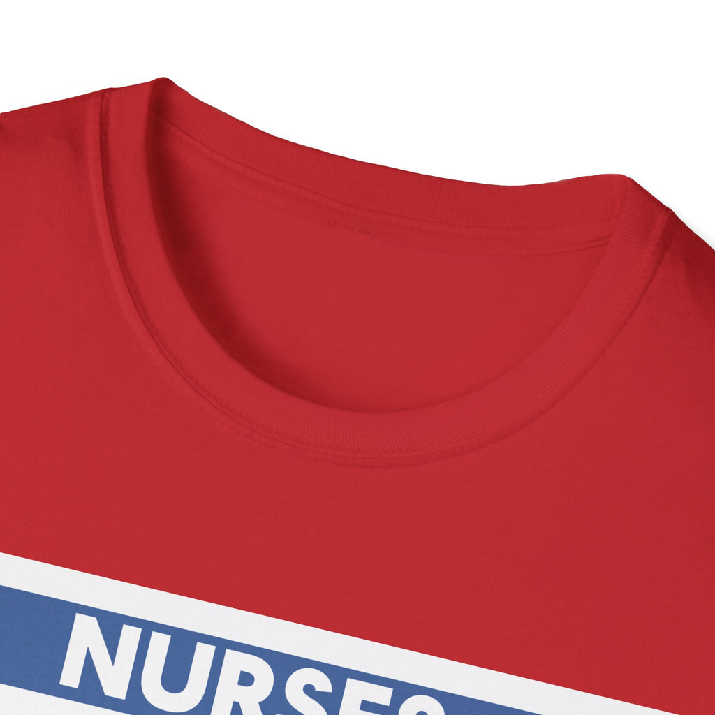Unisex Lightweight fabric T-Shirt - Nurses Condemning Closure of USAID (front) - Nurses For NIH CDC FEMA USAID And YOU (back) - 100% ring-spun cotton - NFG-T-G64000