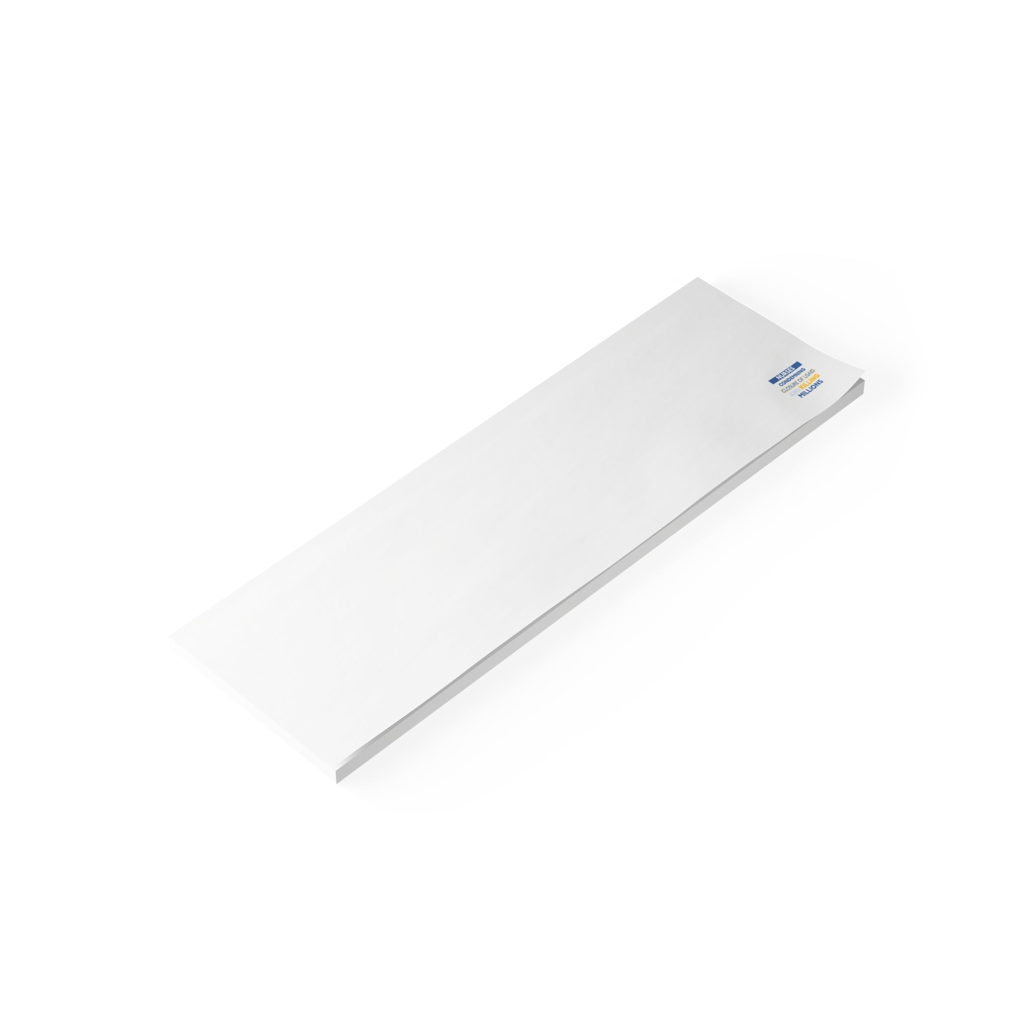 Post-it® Note Pads - Nurses Condemning Closure of USAID (front) - 75.2 gsm white uncoated paper - NFG-NP-3M