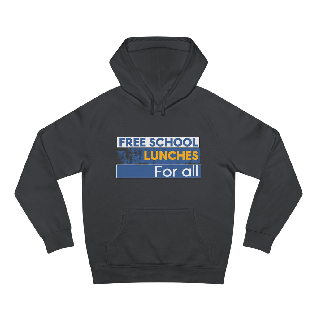 Unisex Mid-weight Hoodie - Free School Lunches For All (front) - Nurses Against The Rich Starving The Poor (back) - 80% cotton, 20% Polyester - NAH-H-AC5101