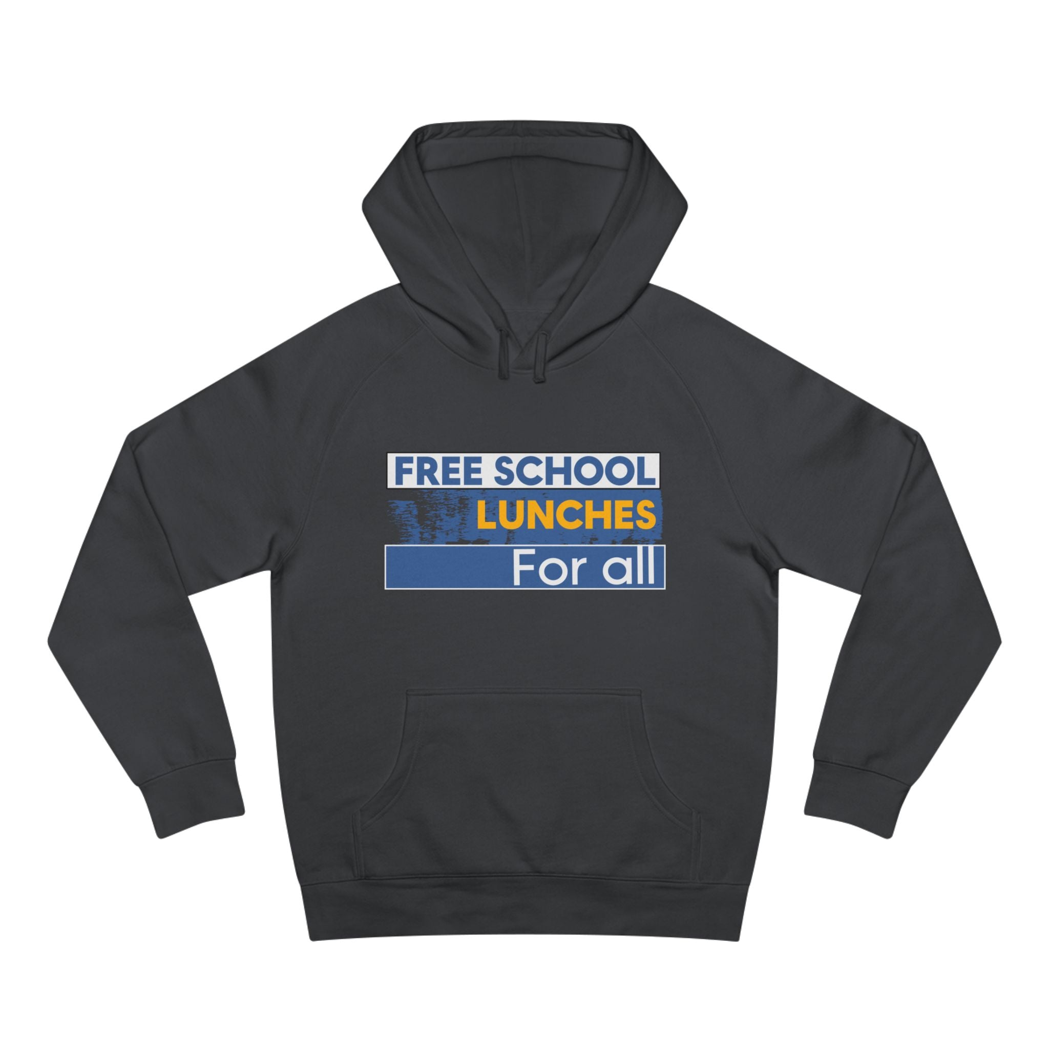 Unisex Mid-weight Hoodie - Free School Lunches For All (front) - Nurses Against The Rich Starving The Poor (back) - 80% cotton, 20% Polyester - NAH-H-AC5101