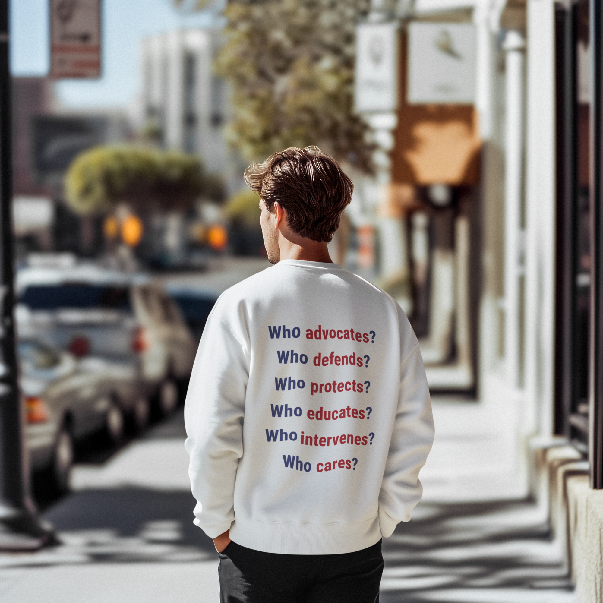 Unisex Mid-weight Hoodie - Save Lives Be A Nurse (front) - Who Advocates? Who Defend? (back) - 80% cotton, 20% Polyester - SLA-H-AC5101