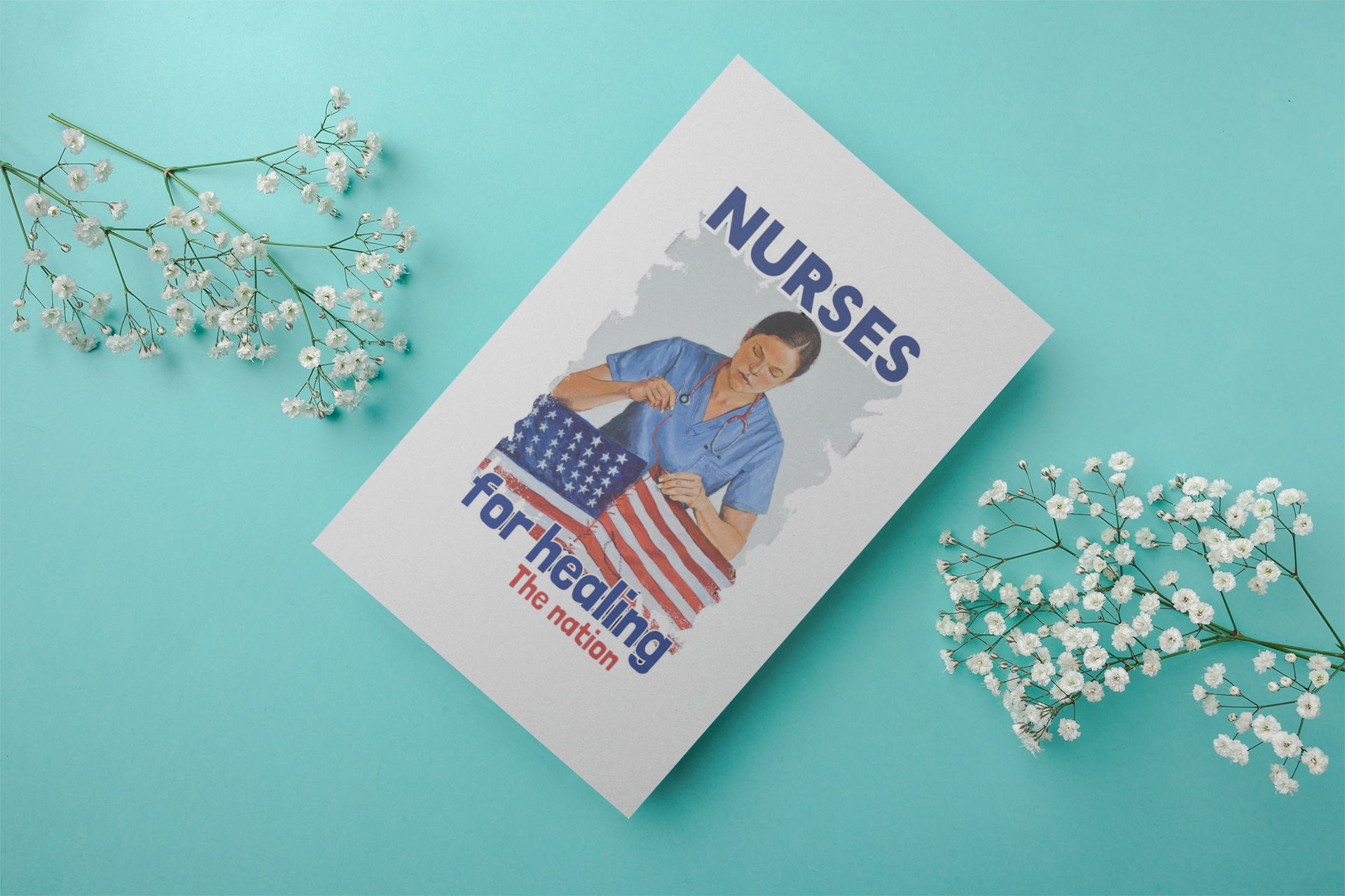 Post-it® Note Pads - Nurses For Healing The Nation (front) - 75.2 gsm white uncoated paper - NFH-NP-3M