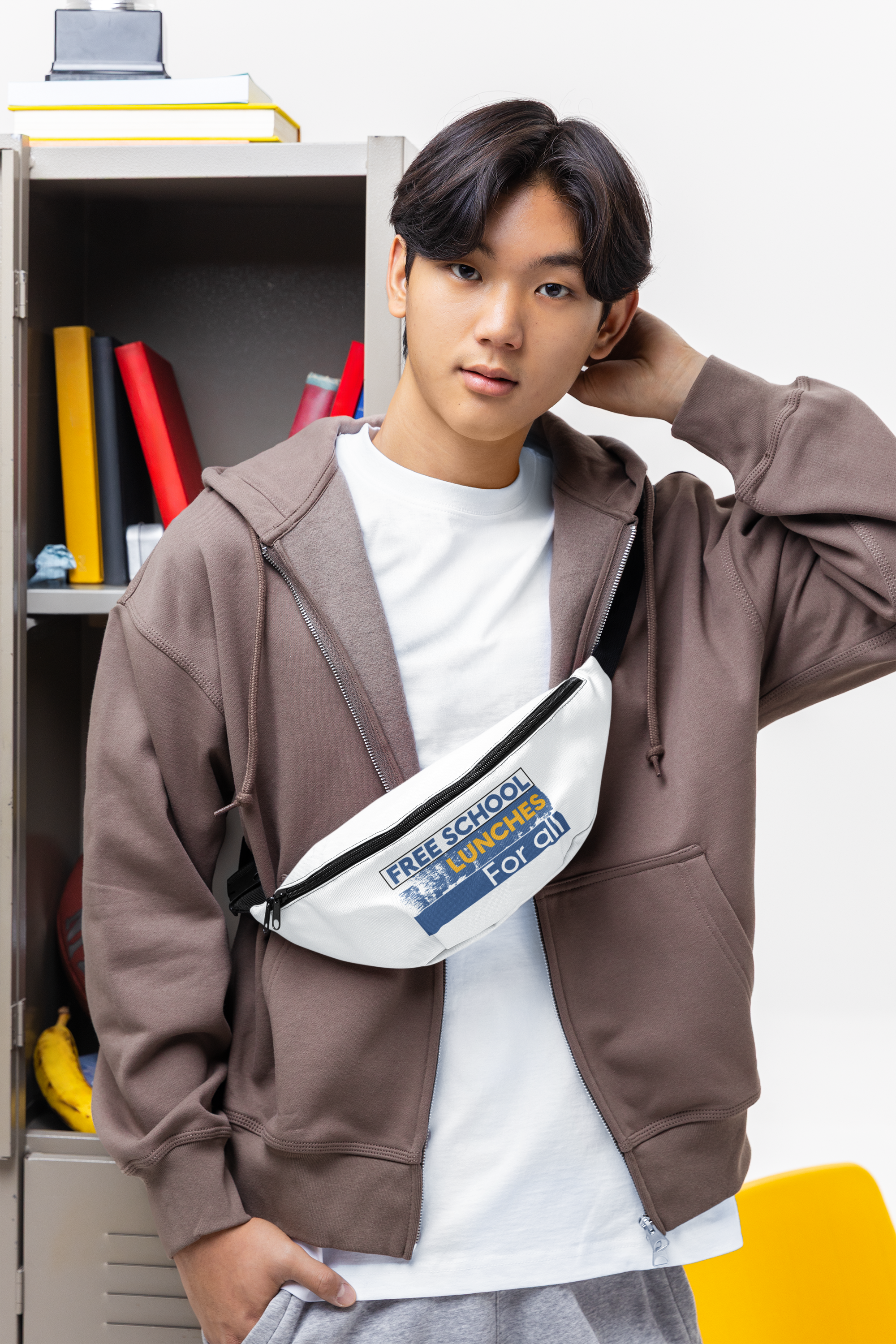 Nurse Fanny Pack – Free School Lunches for All Design - Adjustable Waist Bag for Nurses - NAH-FP-01