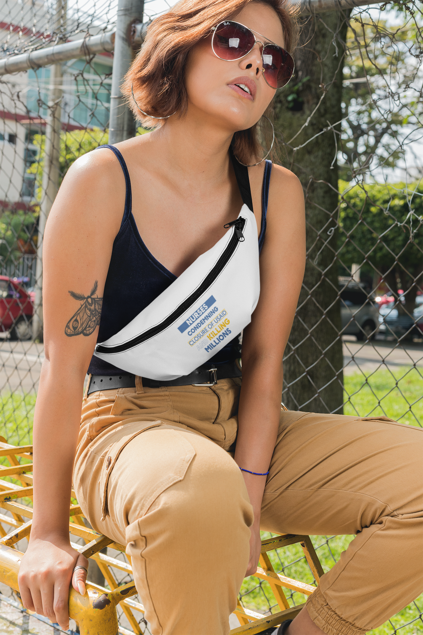 Nurse Fanny Pack – Nurses Condemning Closure of USAID Design - Adjustable Waist Bag for Nurses - NFG-FP-01