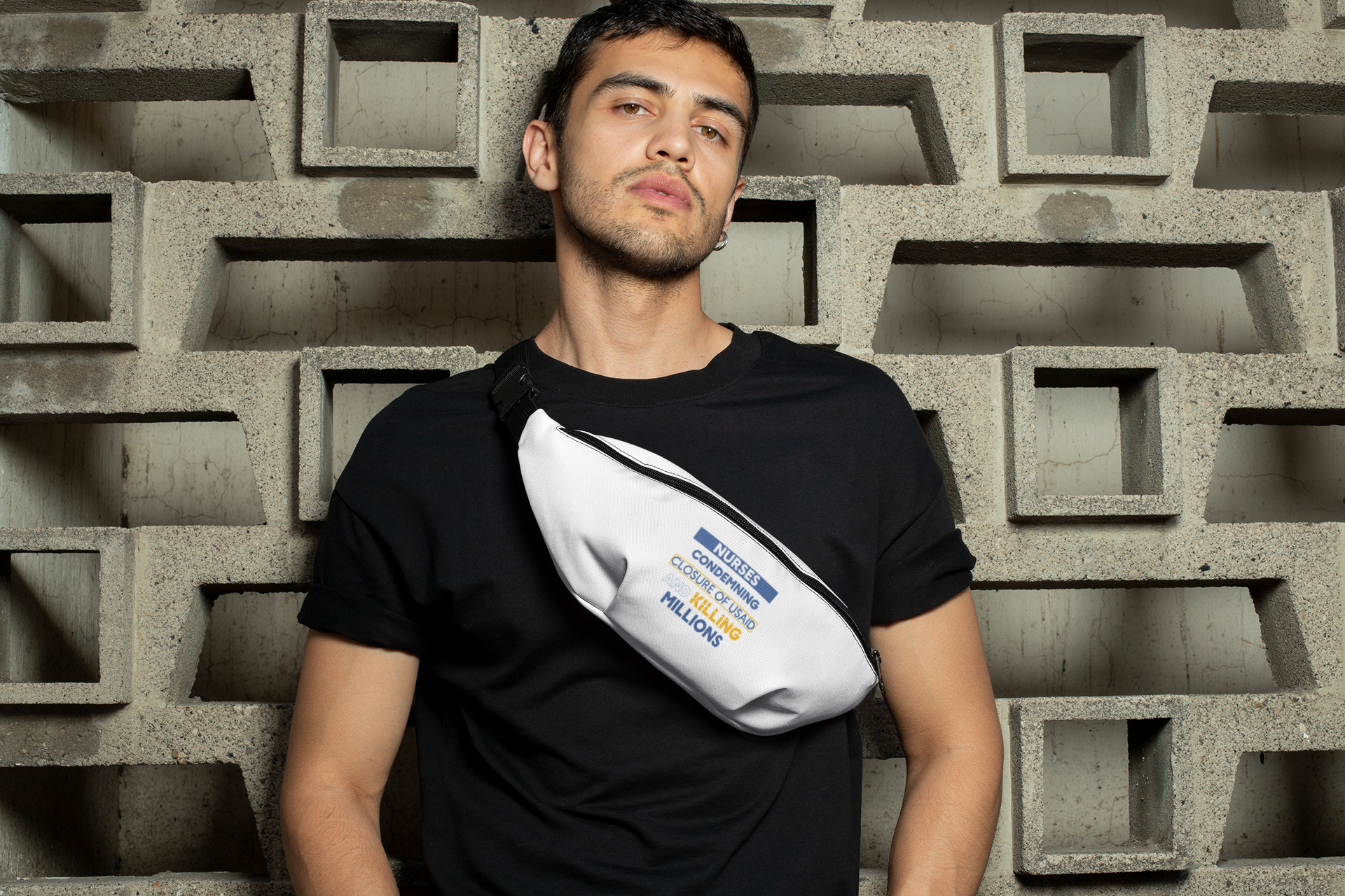 Nurse Fanny Pack – Nurses Condemning Closure of USAID Design - Adjustable Waist Bag for Nurses - NFG-FP-01