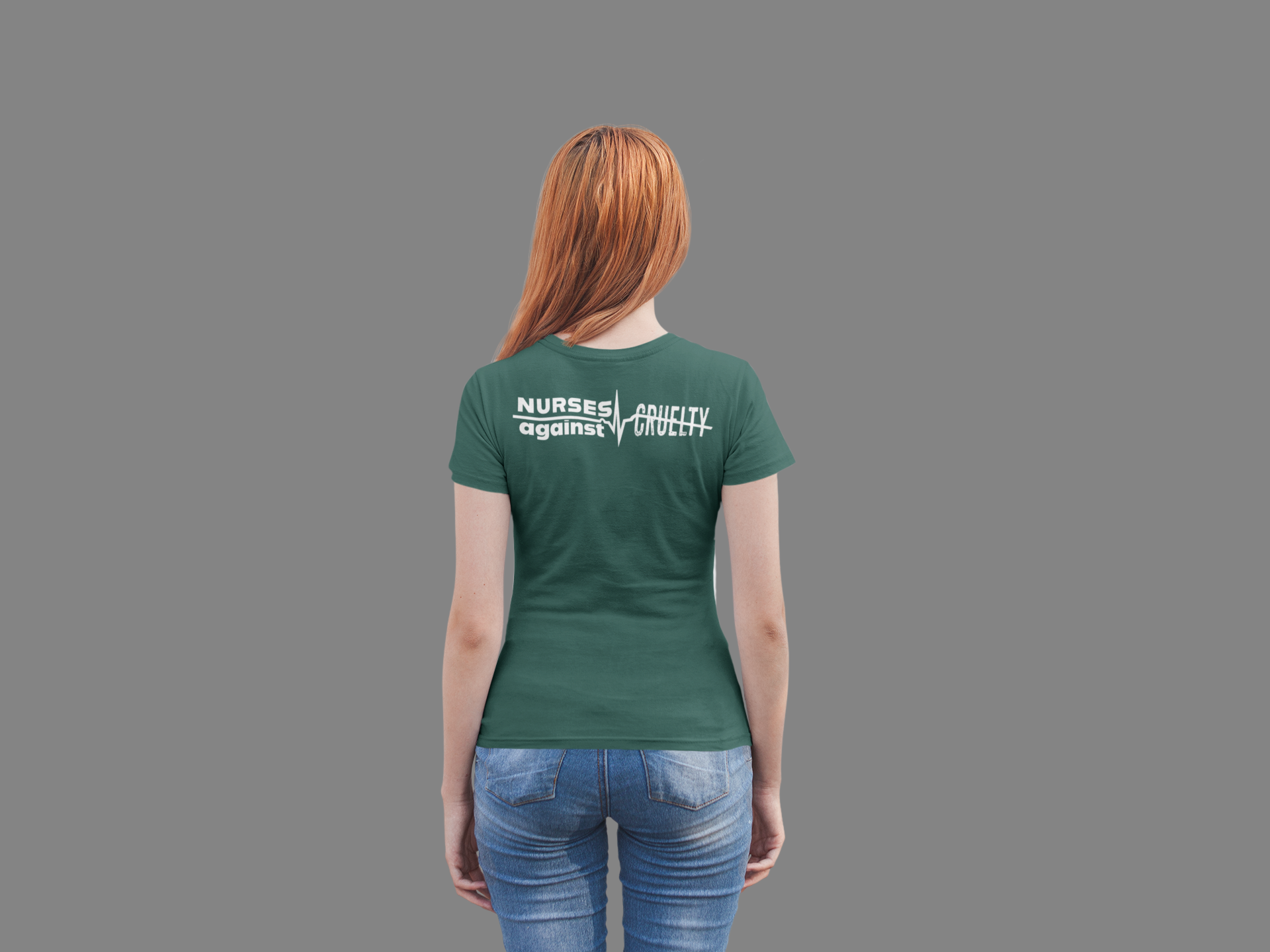 Unisex Medium fabric V-Neck T-Shirt - Nurses Against Fascism (front) - Nurses Against Cruelty (back) - 100% cotton - NAF-V-G5V00L