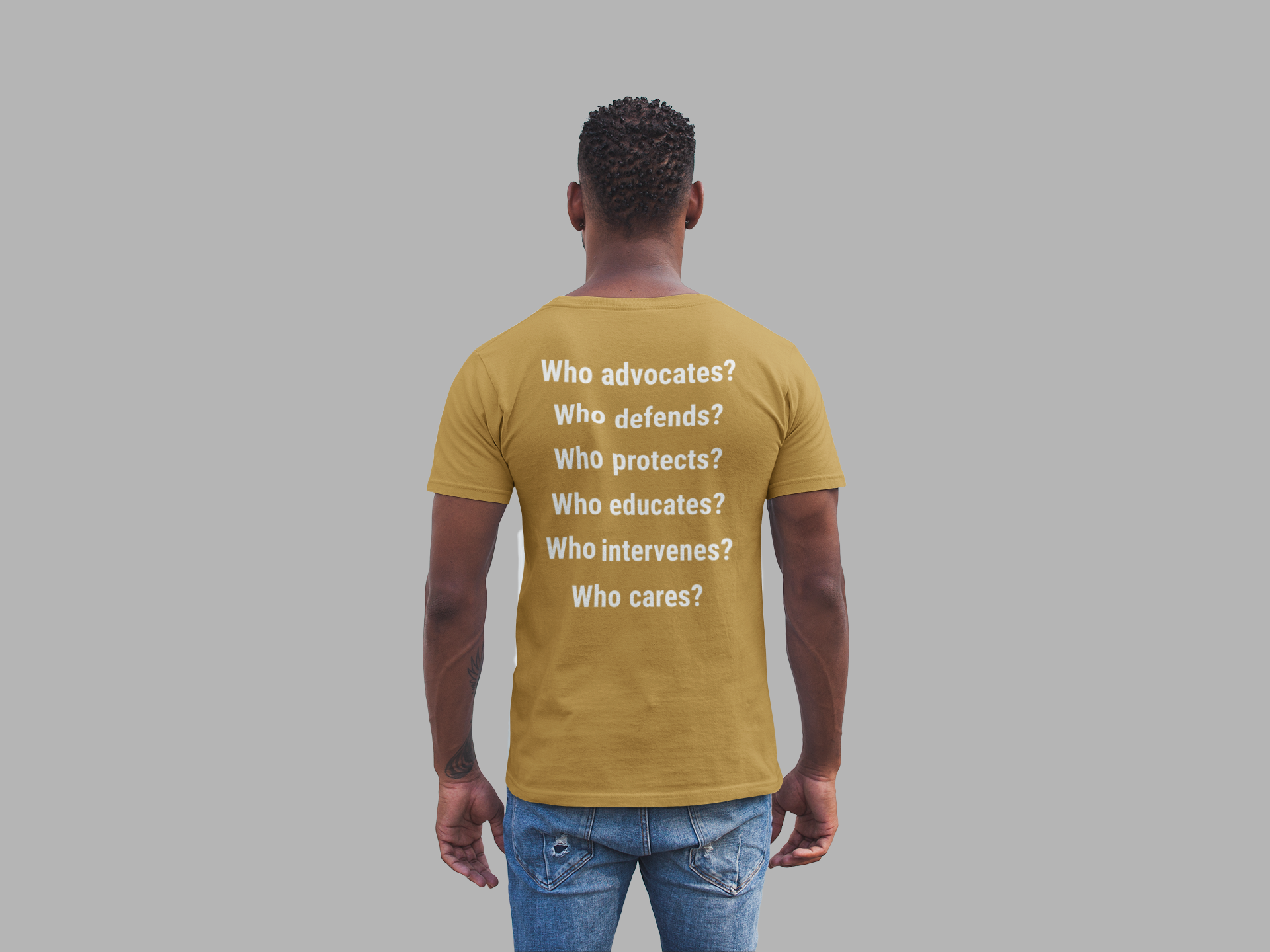 Unisex Lightweight fabric Jersey Short Sleeve V-Neck Tee - Save Lives Be A Nurse (front) - Who Advocates? Who Defends? (back) - 100% cotton fabric - SLA-V-BC3005