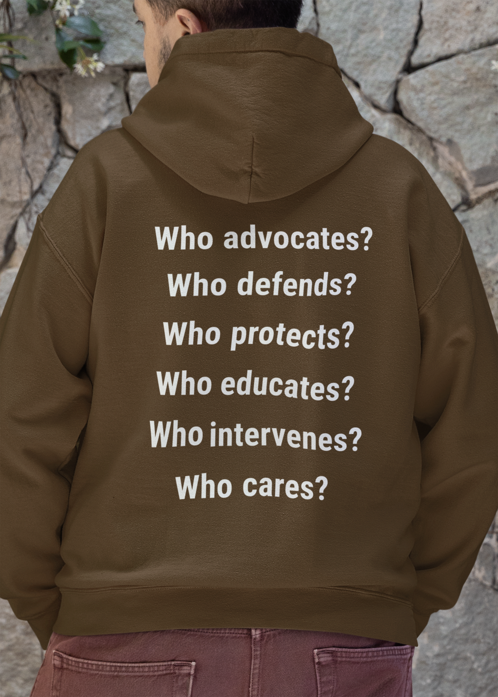 Unisex Mid-weight Hoodie - Save Lives Be A Nurse (front) - Who Advocates? Who Defend? (back) - 80% cotton, 20% Polyester - SLA-H-AC5101