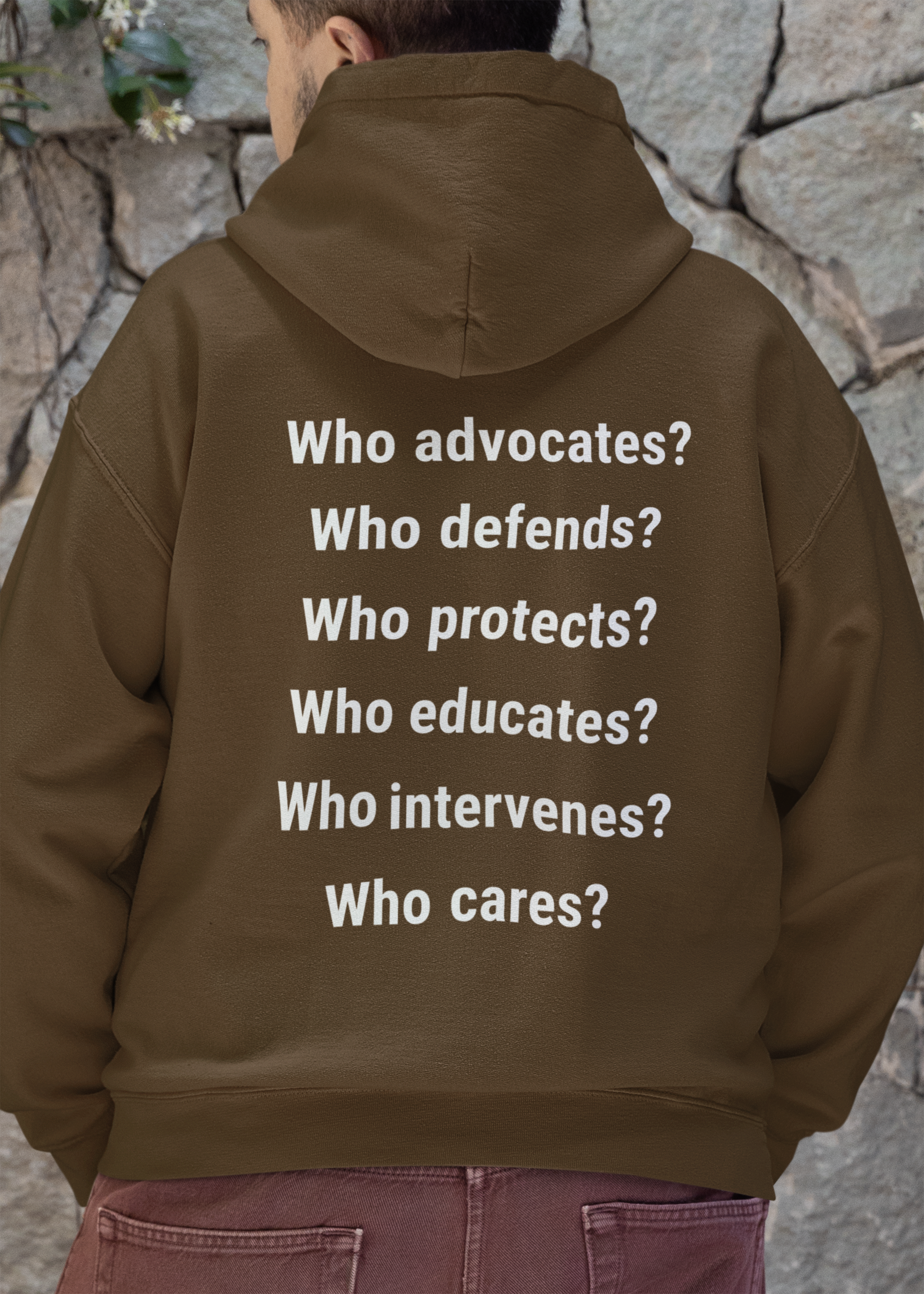 Unisex Mid-weight Hoodie - Save Lives Be A Nurse (front) - Who Advocates? Who Defend? (back) - 80% cotton, 20% Polyester - SLA-H-AC5101