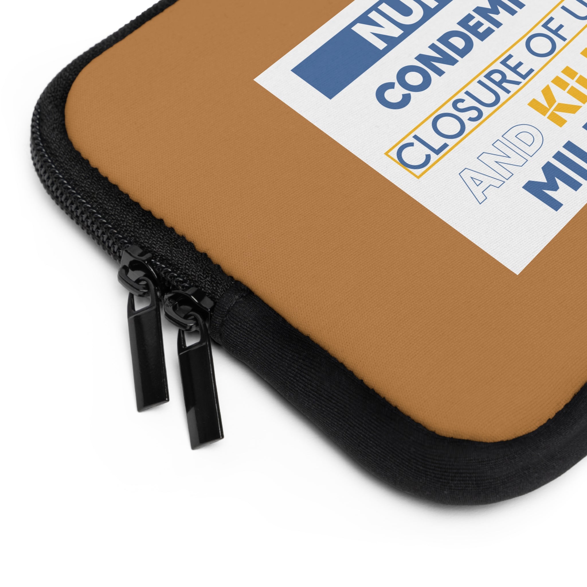 Laptop Sleeve - Nurses Condemning Closure of USAID (front) - Smooth neoprene - NFG-LS-01