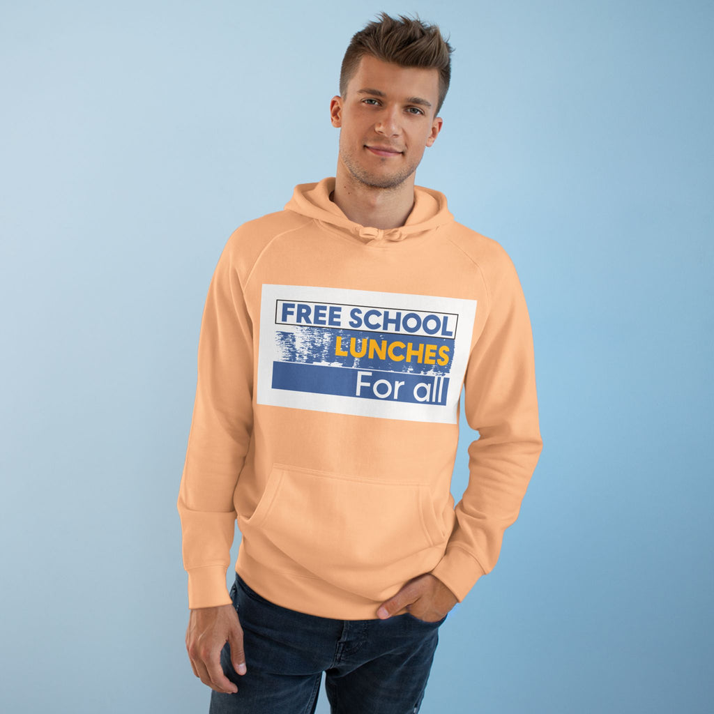 Unisex Mid-weight Hoodie - Free School Lunches For All (front) - Nurses Against The Rich Starving The Poor (back) - 80% cotton, 20% Polyester - NAH-H-AC5101