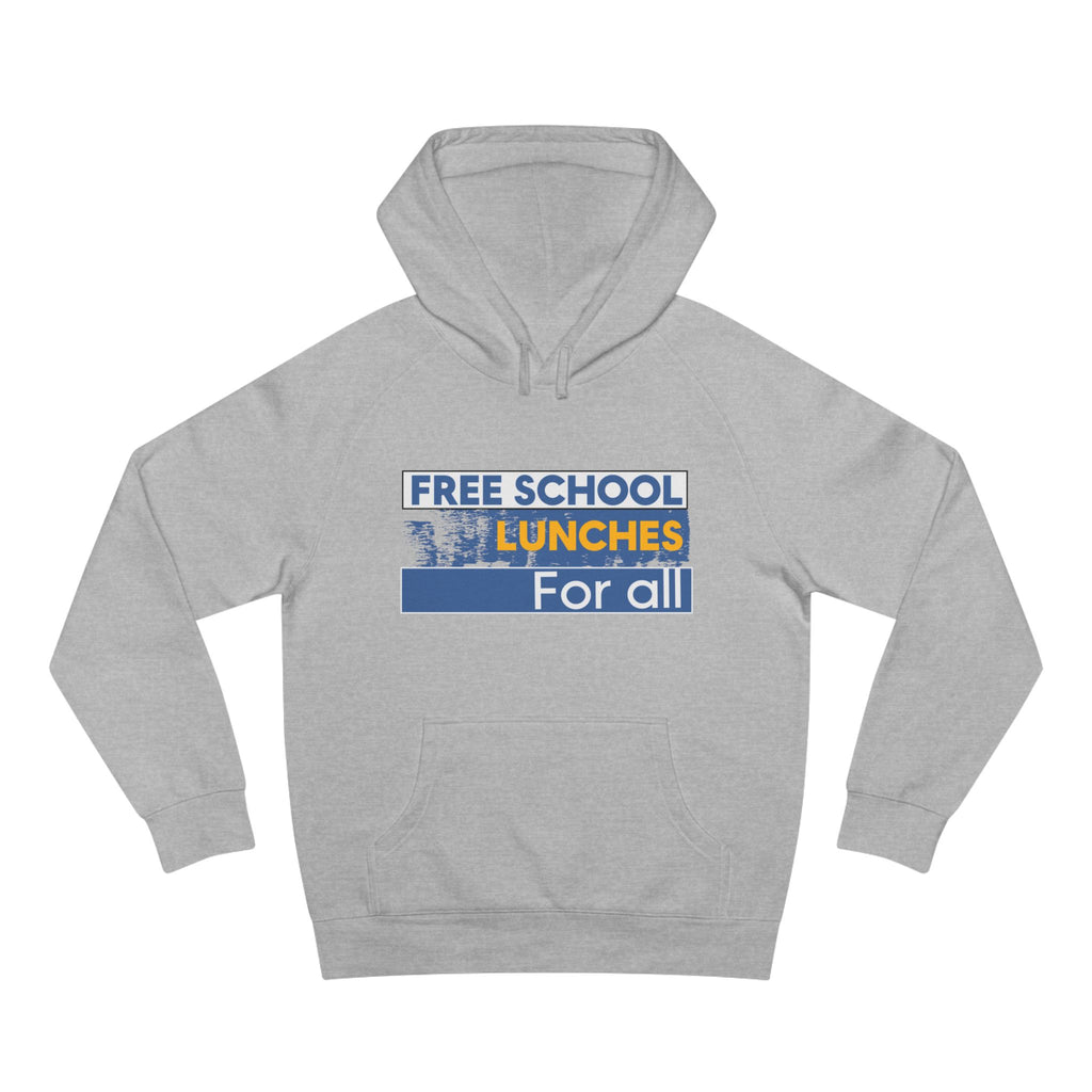 Unisex Mid-weight Hoodie - Free School Lunches For All (front) - Nurses Against The Rich Starving The Poor (back) - 80% cotton, 20% Polyester - NAH-H-AC5101