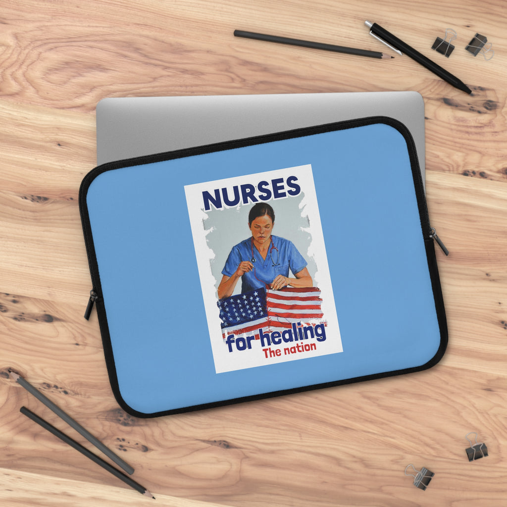 Laptop Sleeve - Nurses For Healing The Nation (front) - Smooth neoprene - NFH-LS-01