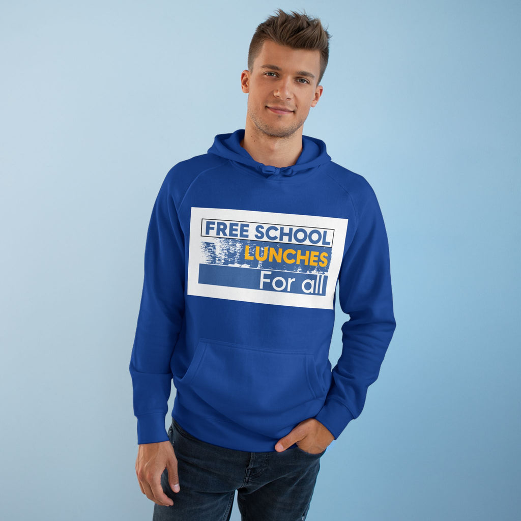 Unisex Mid-weight Hoodie - Free School Lunches For All (front) - Nurses Against The Rich Starving The Poor (back) - 80% cotton, 20% Polyester - NAH-H-AC5101