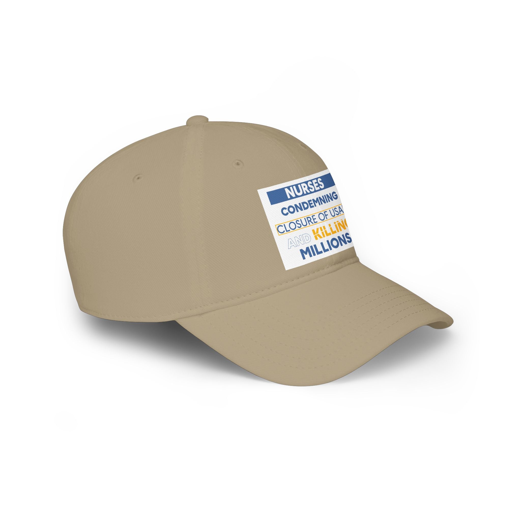 Unisex Baseball Cap - Nurses Condemning Closure of USAID (front) - 100% Cotton Twill - NFG-B-18-253