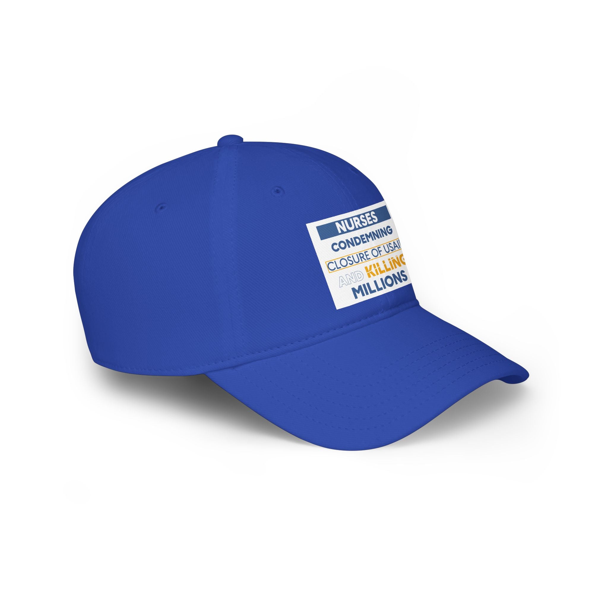 Unisex Baseball Cap - Nurses Condemning Closure of USAID (front) - 100% Cotton Twill - NFG-B-18-253
