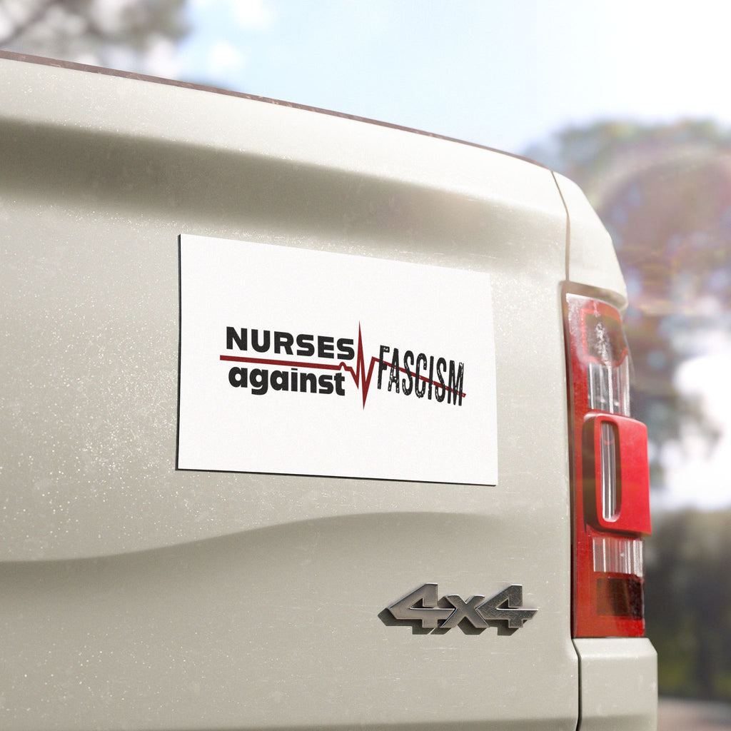 Car Magnet - Nurses Against Fascism (front) - Magnetic White base and matte finish - NAF-CA-01