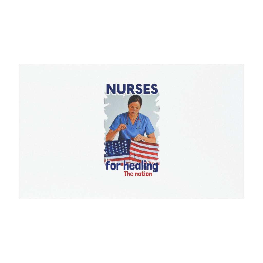 Car Magnets - Nurses For Healing The Nation (front) - Magnetic White base and matte finish - NFH-CA-01