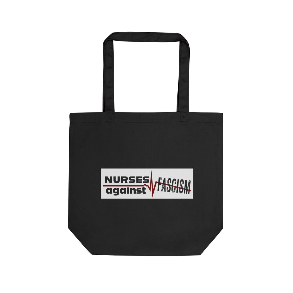 Eco Tote Bag - Nurses Against Fascism (front) - Nurses Against Cruelty (back) - 100% certified organic cotton twill - NAF-TB-EC8000