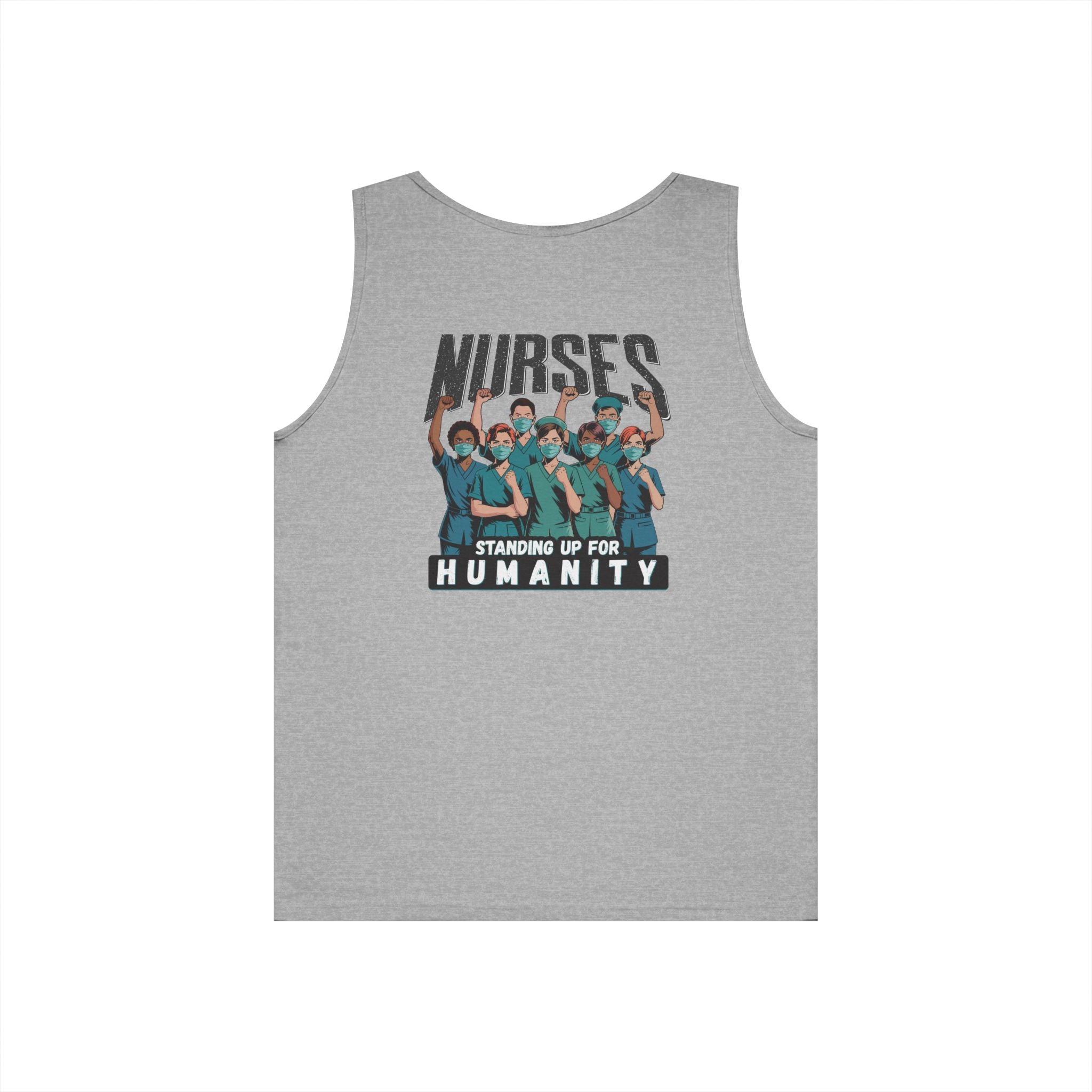 Unisex Medium fabric Cotton Tank Top - Nurses For Healing The Nation (front) - Nurses Standing Up For Humanity (back) - 100% cotton - NFH-K-G5200