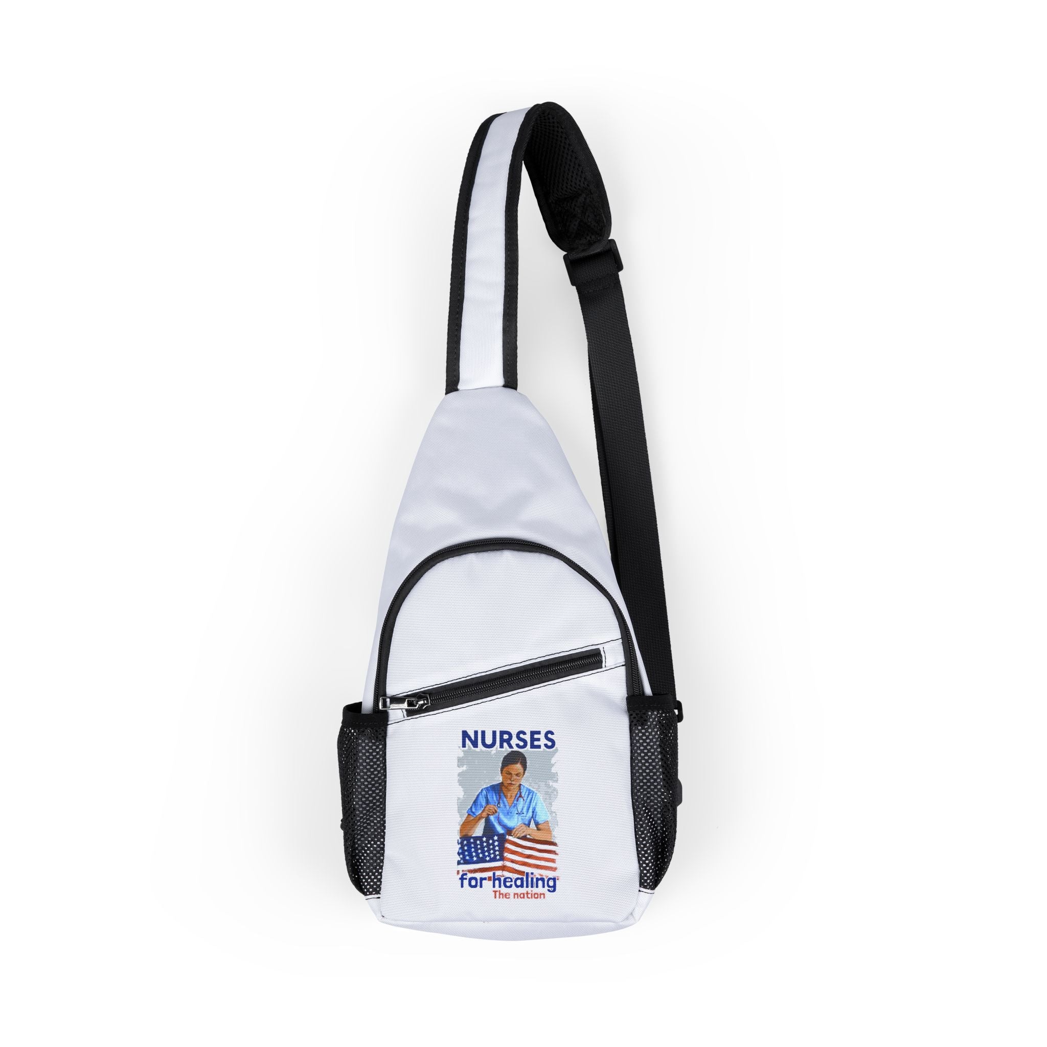 Unisex Chest Bag - Nurses For Healing The Nation (front) - Nurses Standing Up For Humanity (back) - 100% nylon - NFH-CB-1719