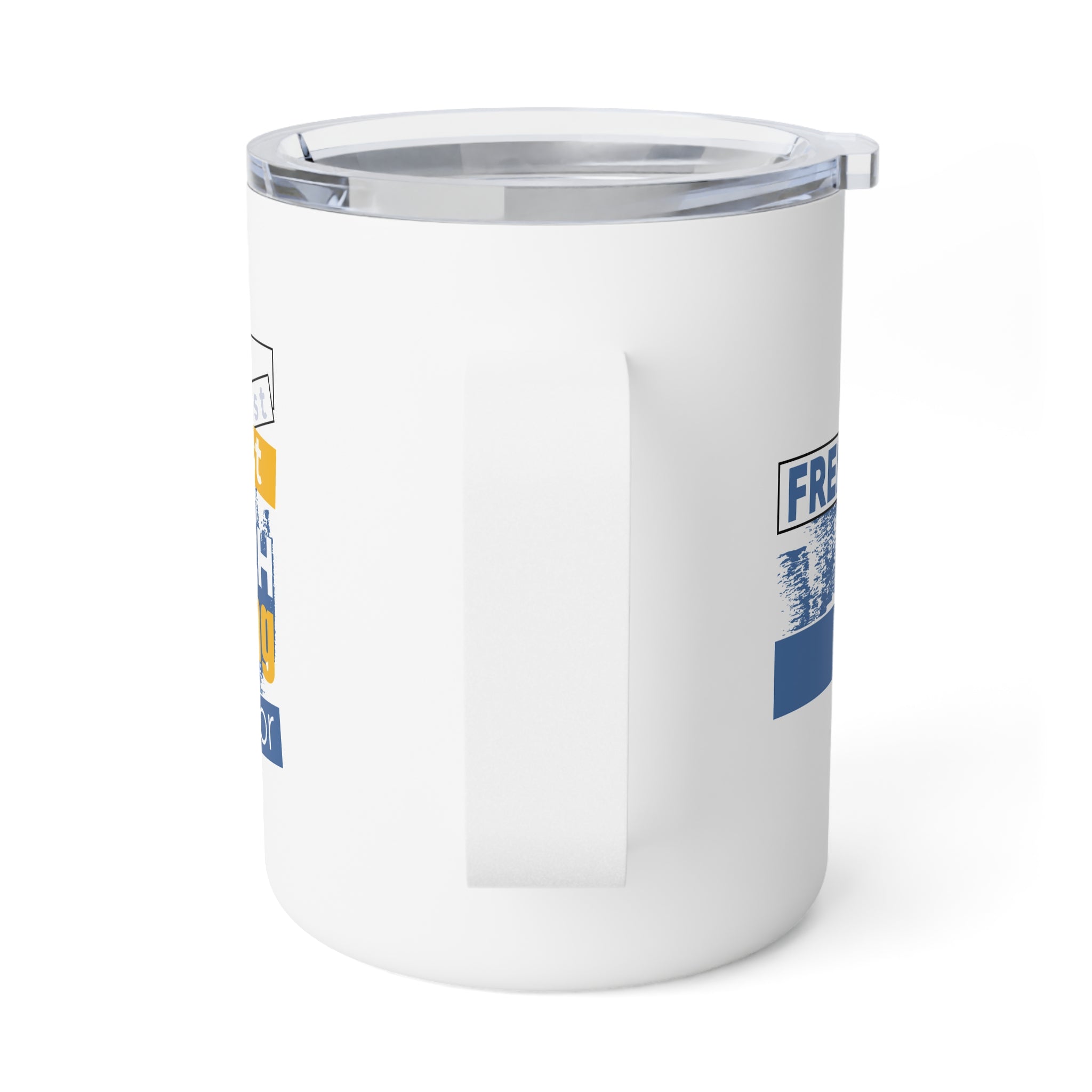 Unisex Insulated Coffee Mug - Free School Lunches For All (right) - Nurses Against The Rich Starving The Poor (left) - 10oz - NAH-CM-INSULATED