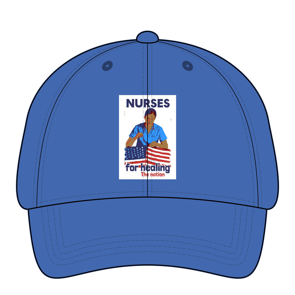 Women's Pigment-Dyed Cap - Nurses For Healing The Nation (front) - 100% cotton pigment-washed twill - NFH-DC-CASSIE