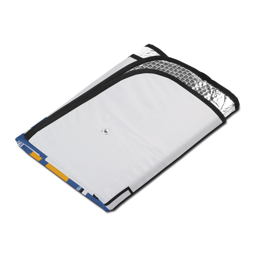 Unisex Car Sun Shade - Free School Lunches For All (front) - 100% Polyester & 100% Aluminized film cushion - NAH-CA-02