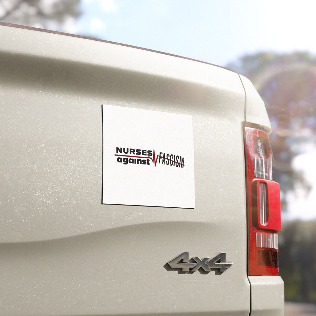 Car Magnet - Nurses Against Fascism (front) - Magnetic White base and matte finish - NAF-CA-01