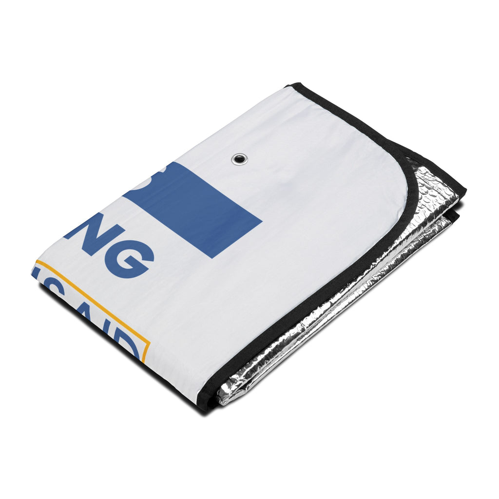 Unisex Car Sun Shade - Nurses Condemning Closure of USAID (front) - 100% Polyester & 100% Aluminized film cushion - NFG-CA-02